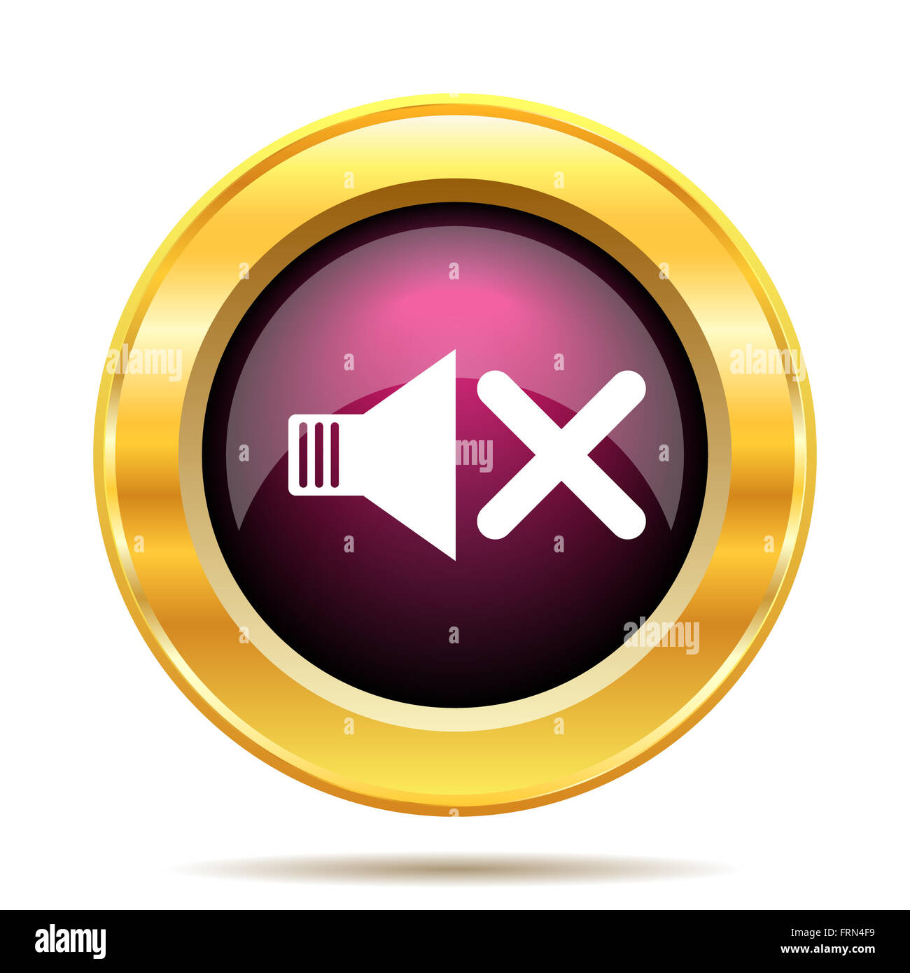 No sound icon. Internet button on white background Stock Photo - Alamy