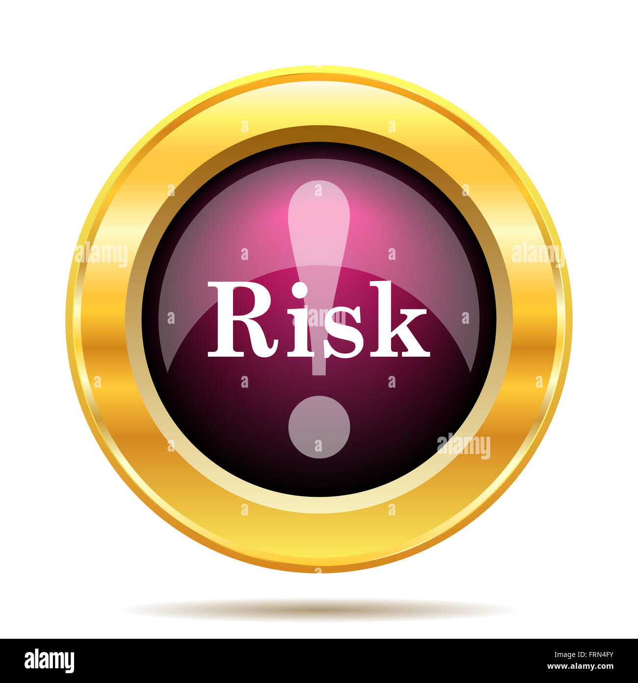 Risk icon. Internet button on white background Stock Photo - Alamy