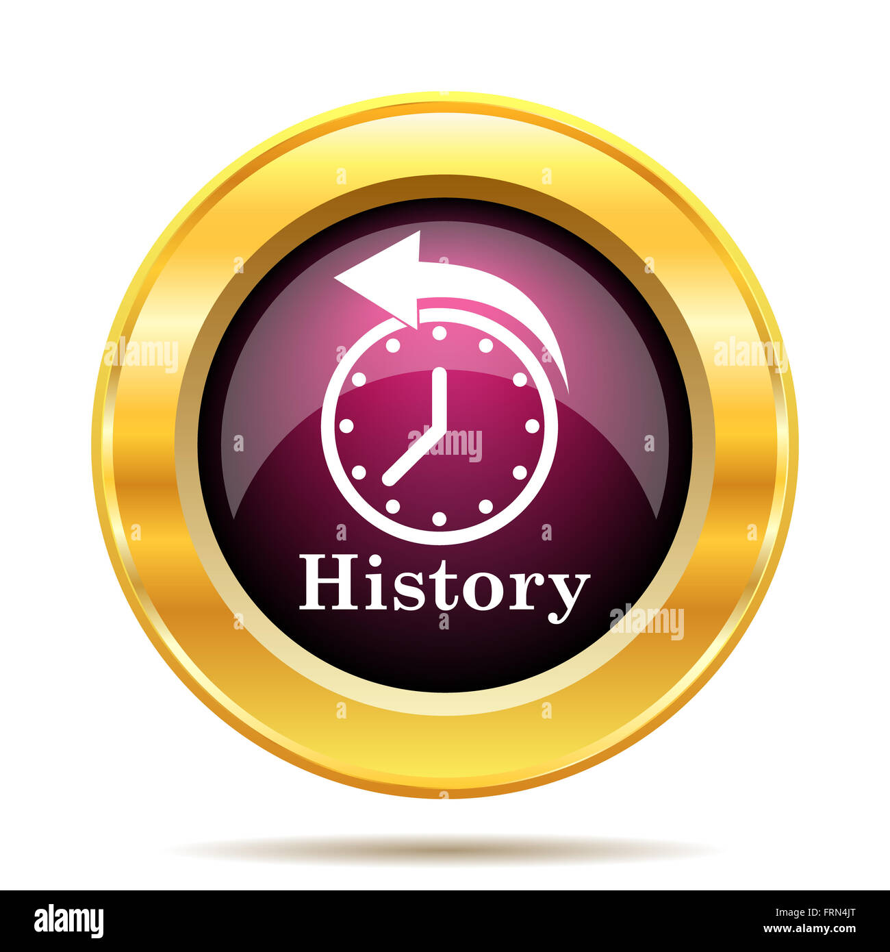 History icon. Internet button on white background Stock Photo - Alamy
