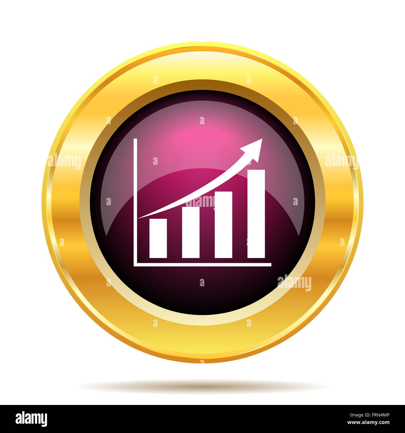 Chart icon. Internet button on white background Stock Photo - Alamy