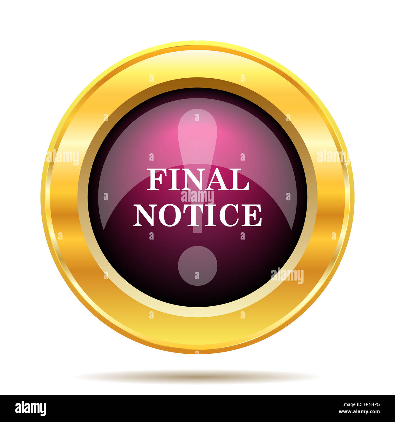 Final notice icon. Internet button on white background Stock Photo - Alamy