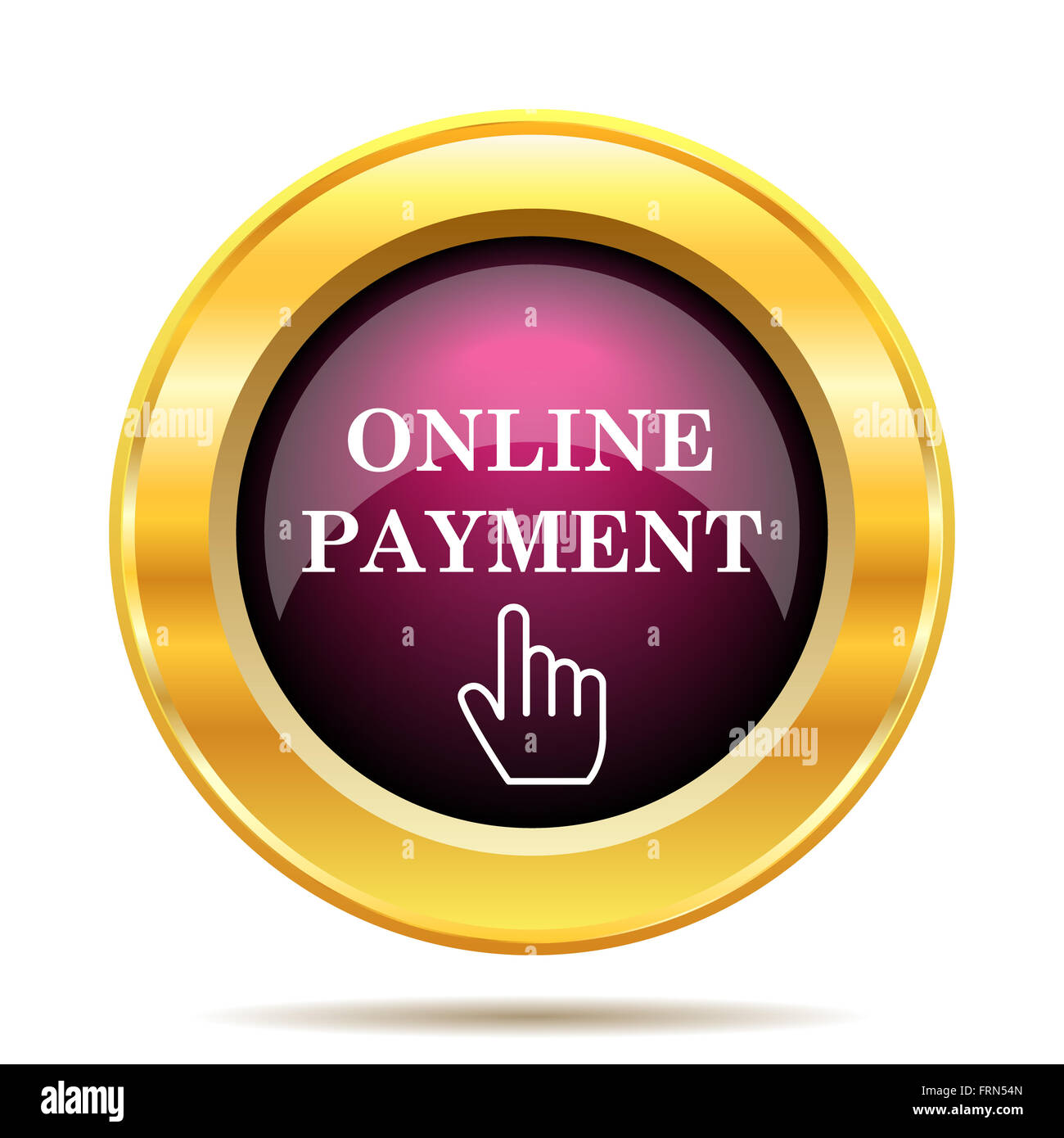 Online payment icon. Internet button on white background Stock Photo ...