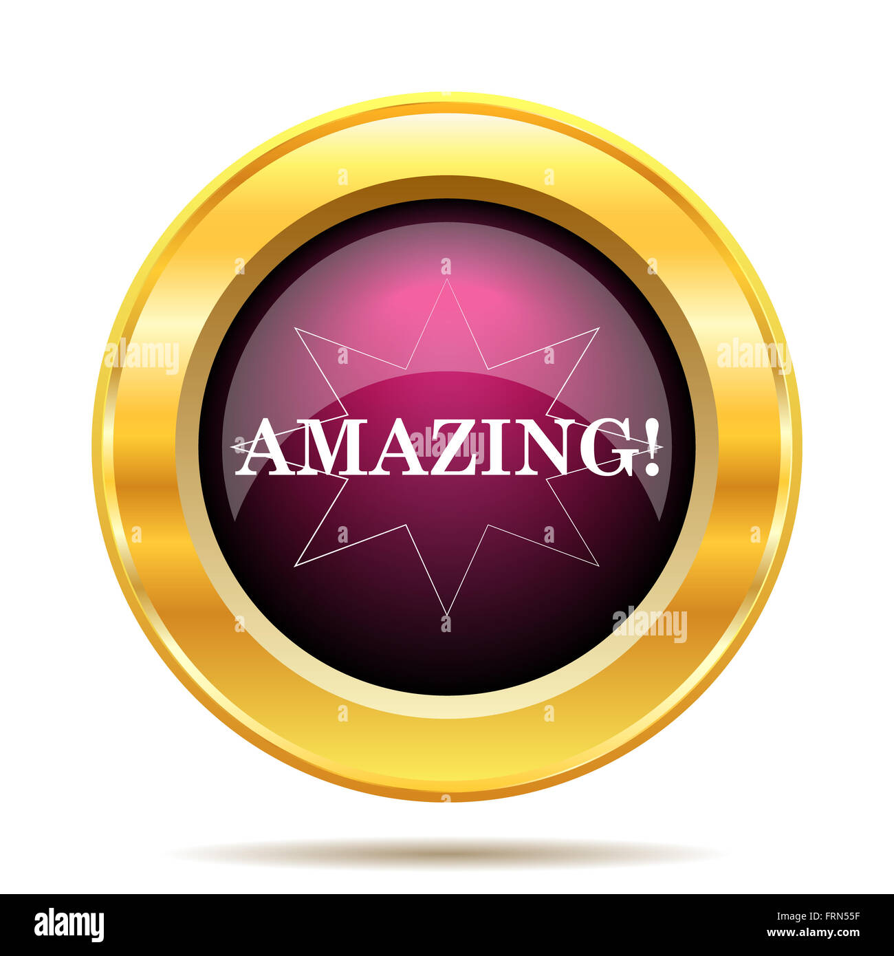 Amazing icon. Internet button on white background Stock Photo - Alamy