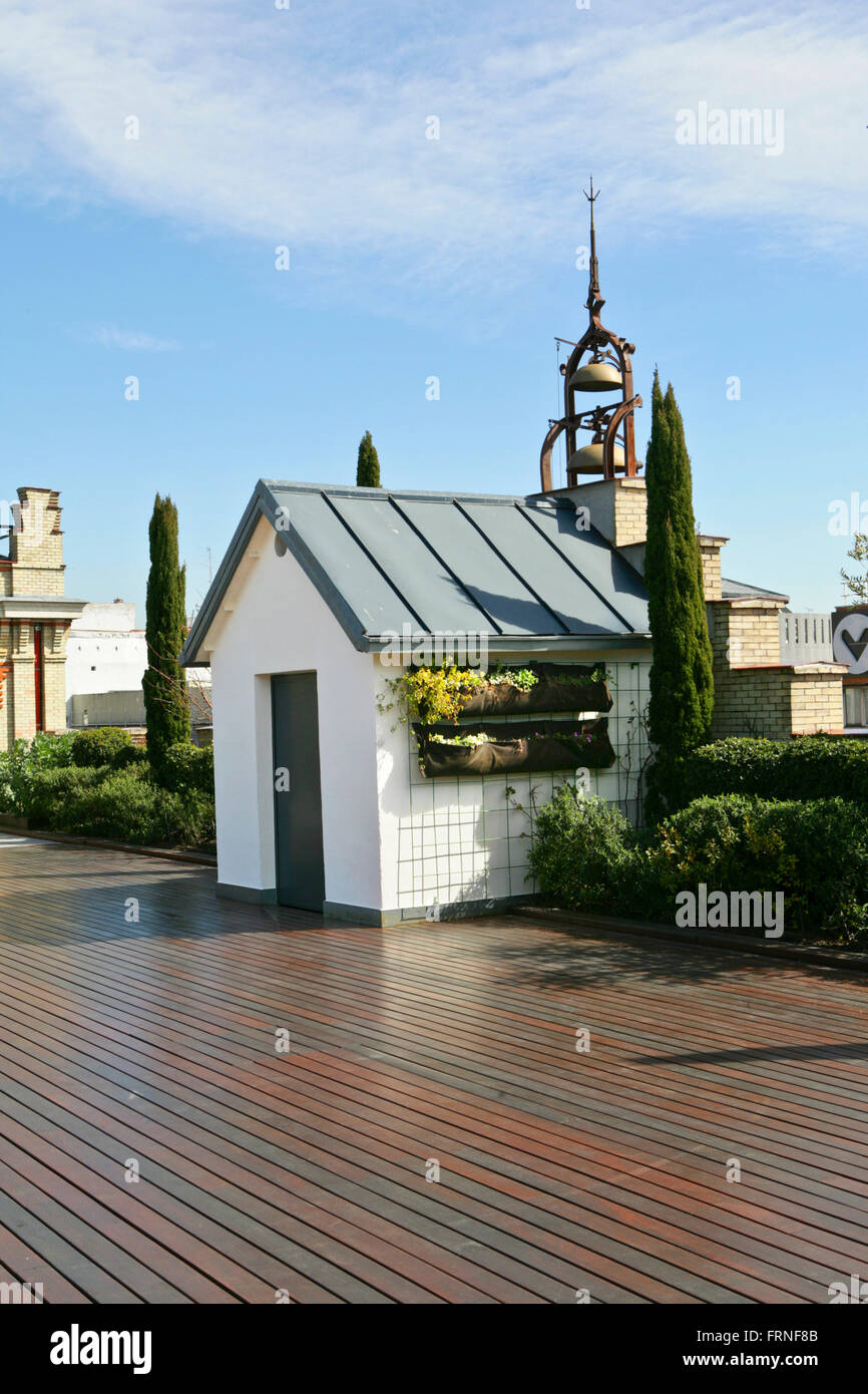 Terrace La Casa Encendida Music Culture Education Stock Photo Alamy