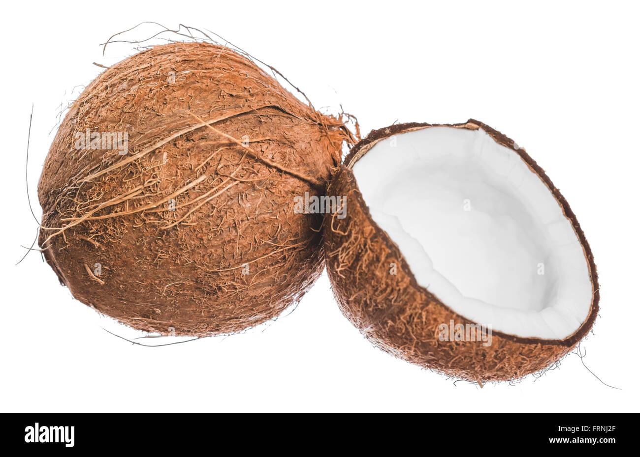 Coconut on white background Stock Photo