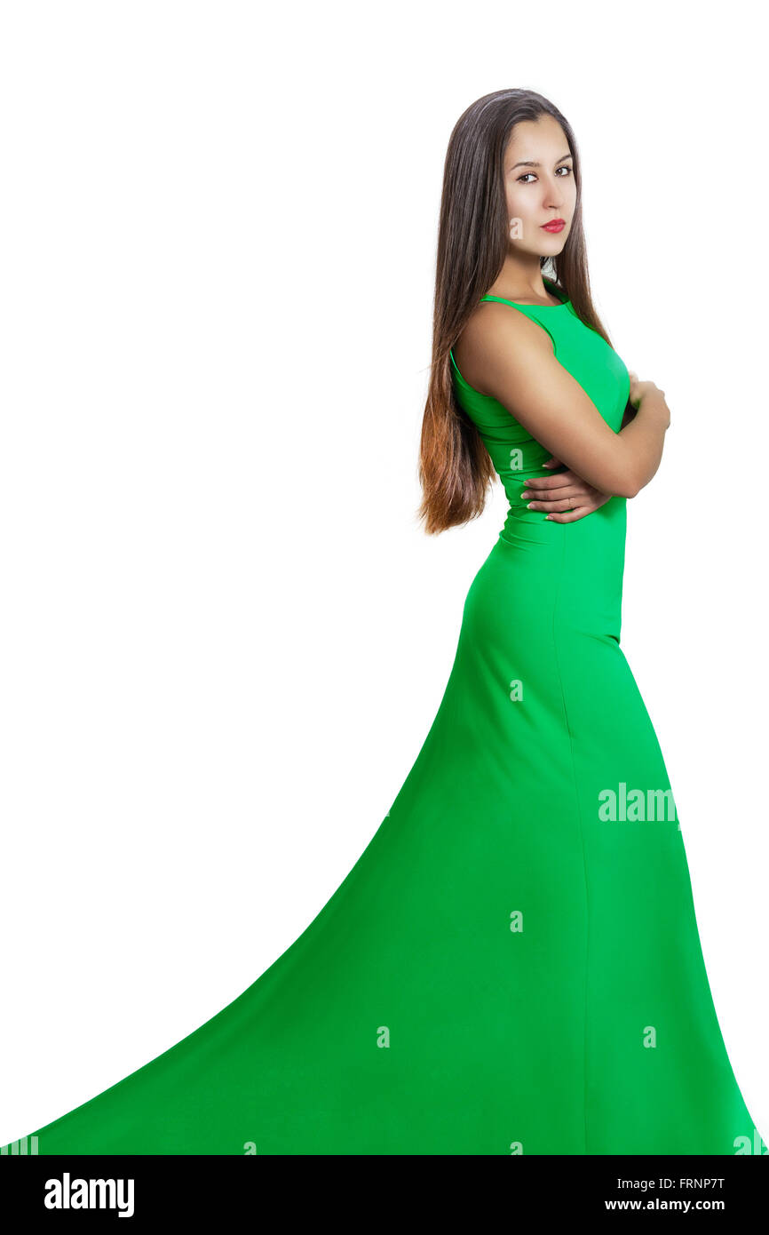 Portrait of a beautiful woman on a white background Stock Photo - Alamy