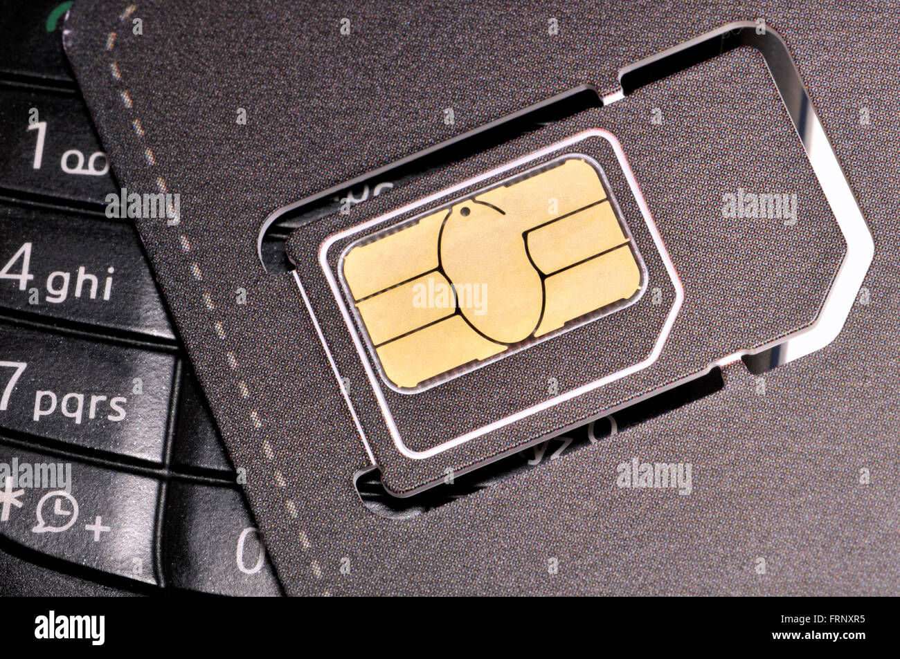 Smartphone Sim card (Vodafone) Stock Photo