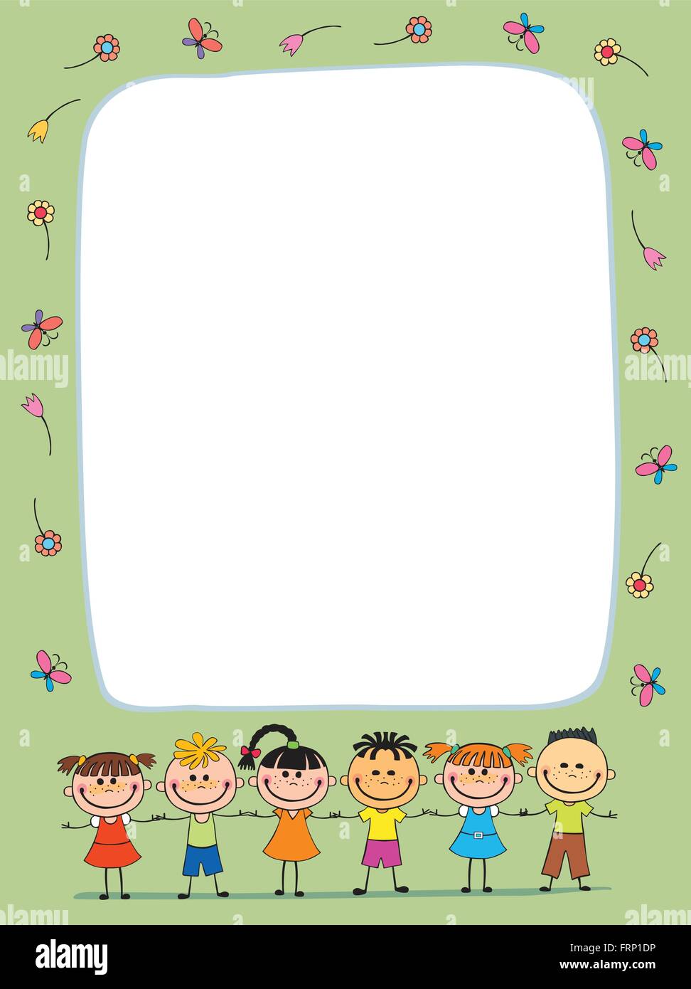 vector background blank with kids summer camp Stock Vector Image & Art