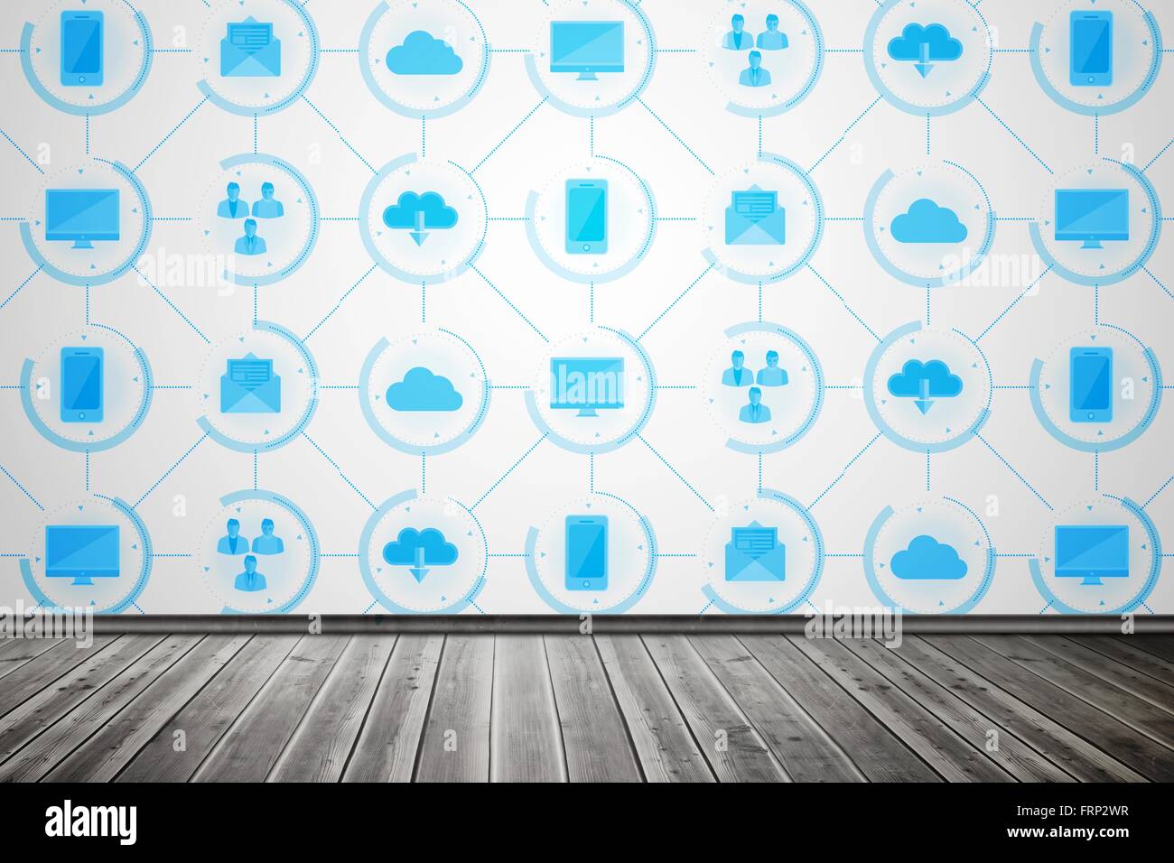 App wallpaper in room Stock Photo - Alamy