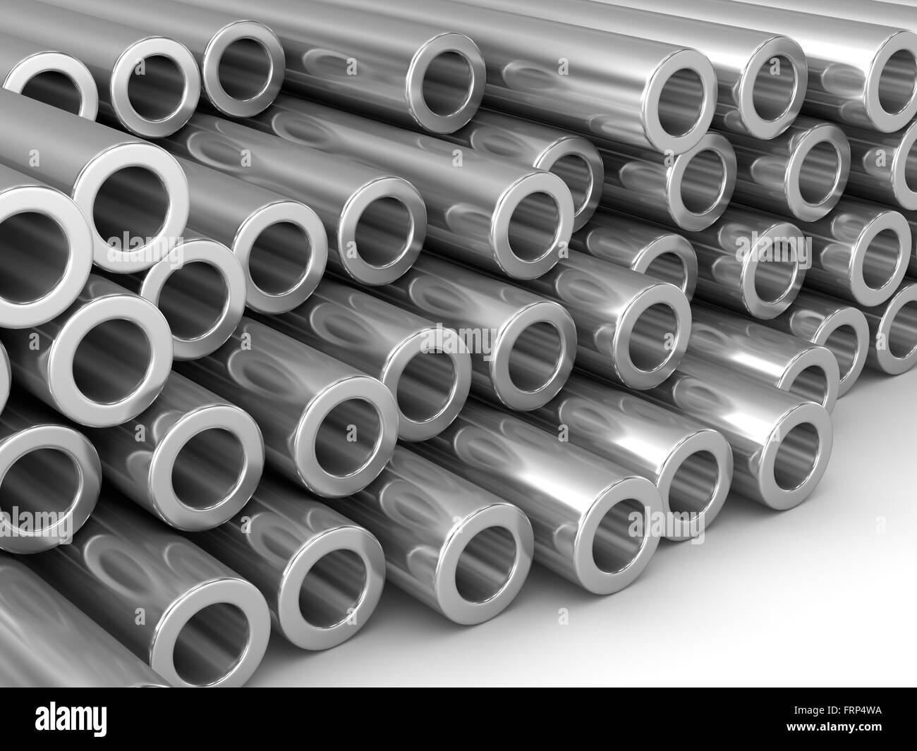Group of chrome pipe , This is a computer generated and 3d rendered picture Stock Photo Alamy