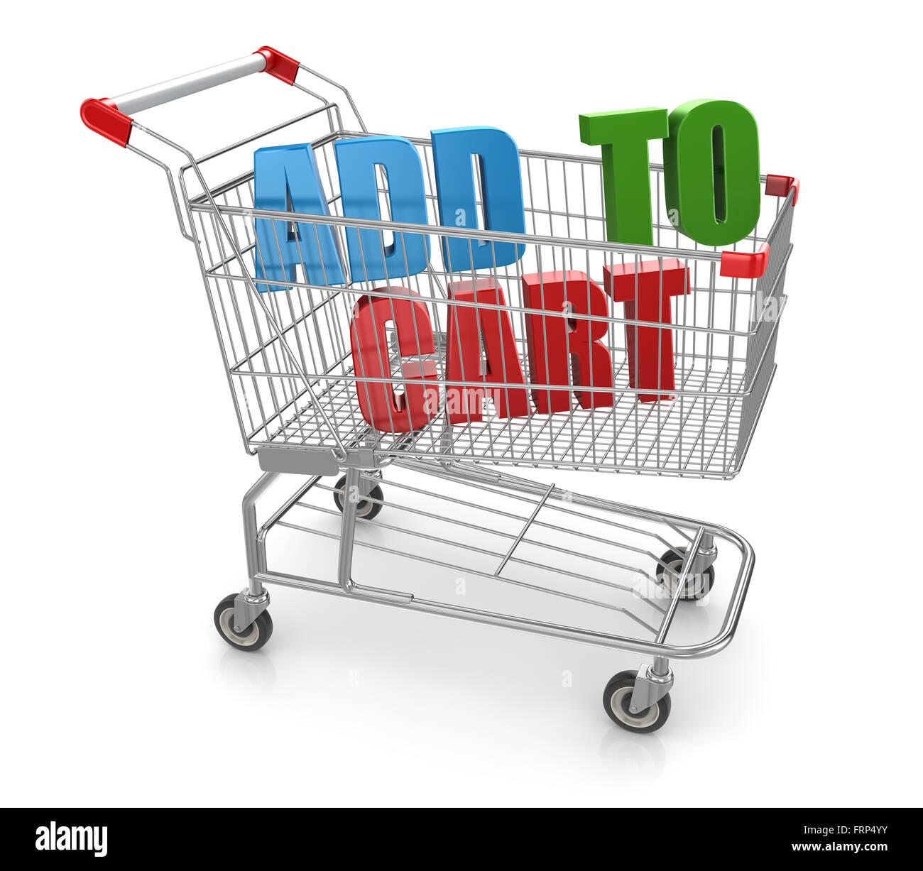 Add to cart , This is a computer generated and 3d rendered picture. Stock Photo