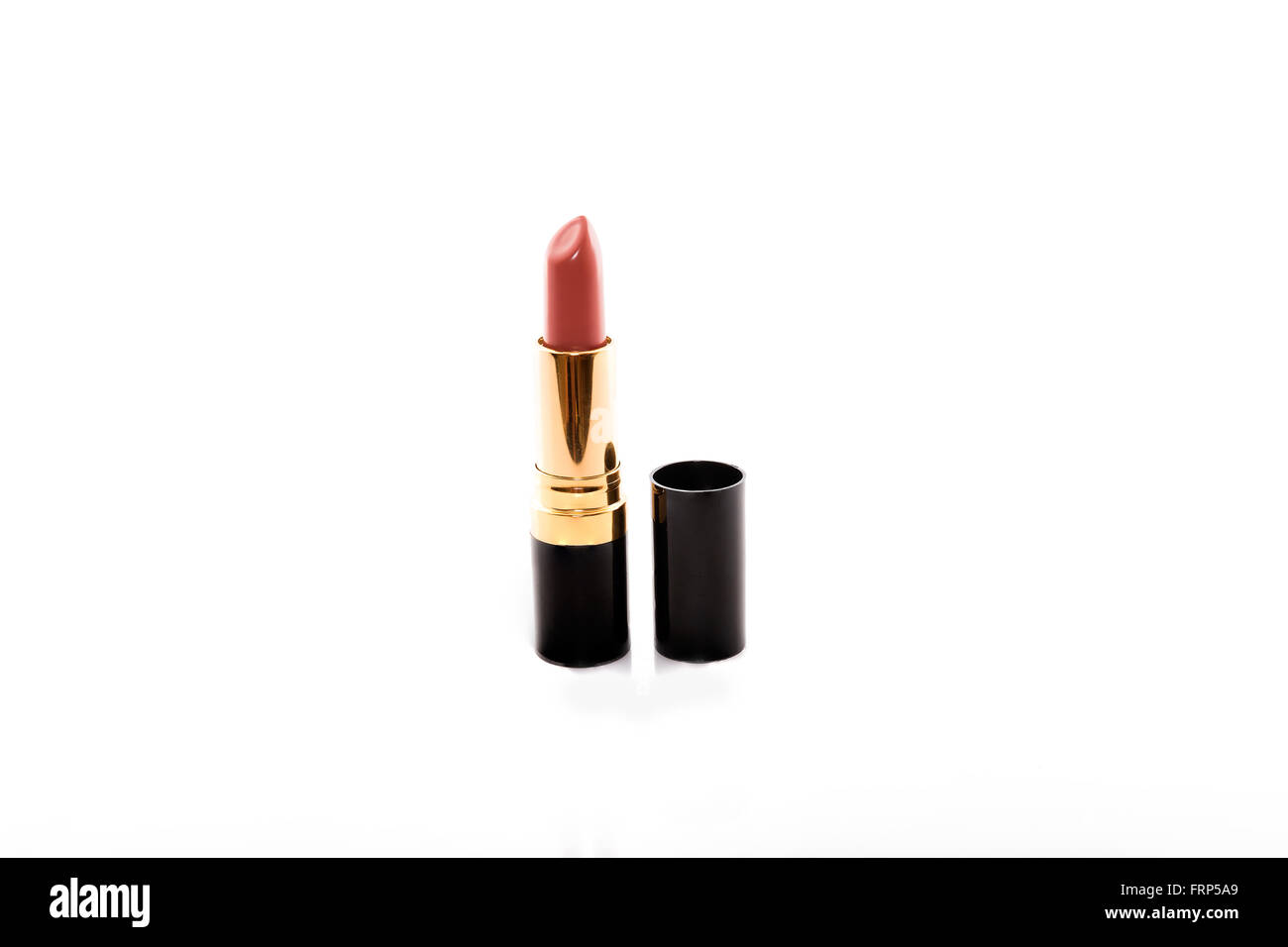 red lipstick on a white background Stock Photo