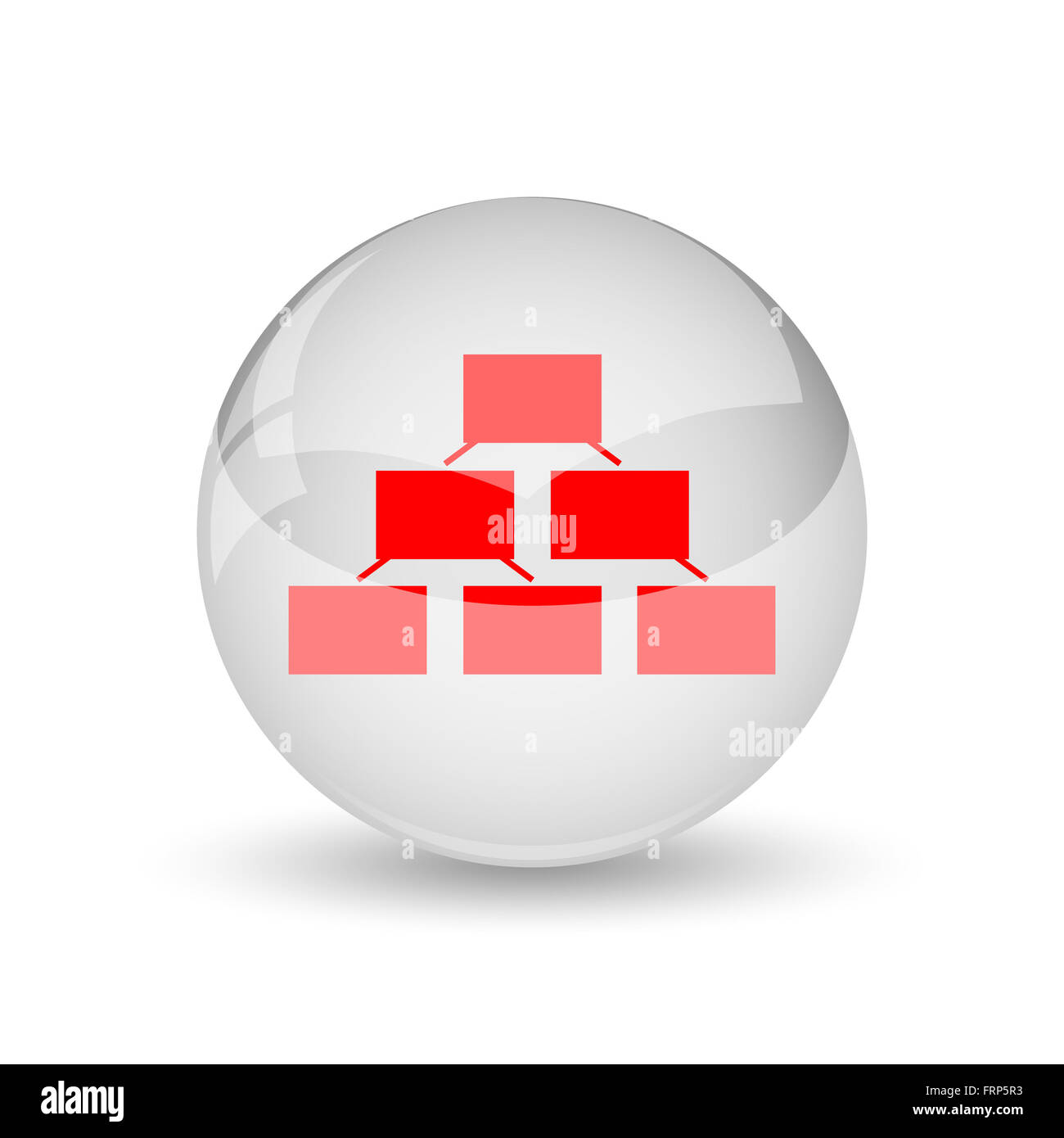 Organizational chart icon. Internet button on white background Stock ...