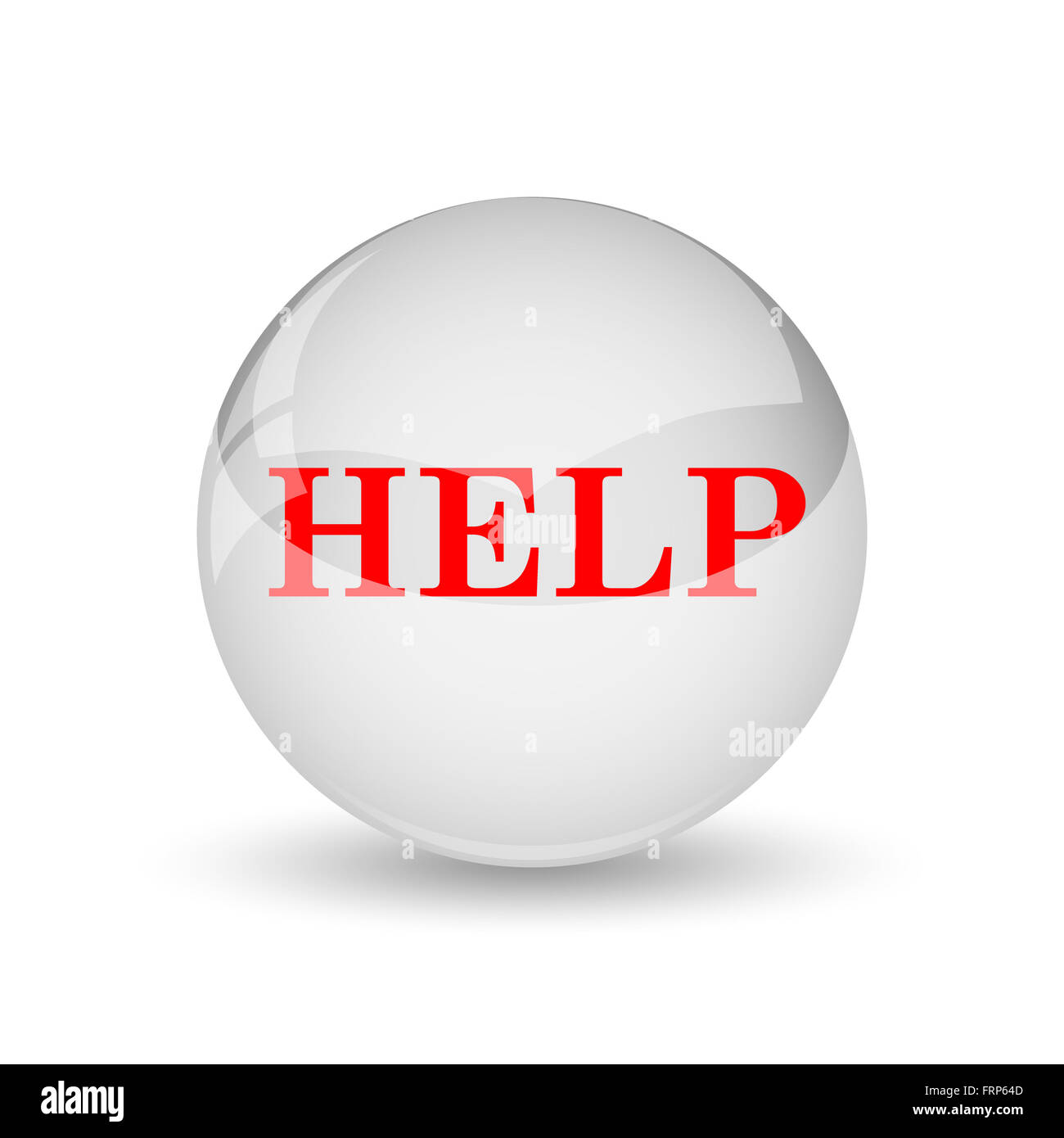 Help icon. Internet button on white background Stock Photo - Alamy