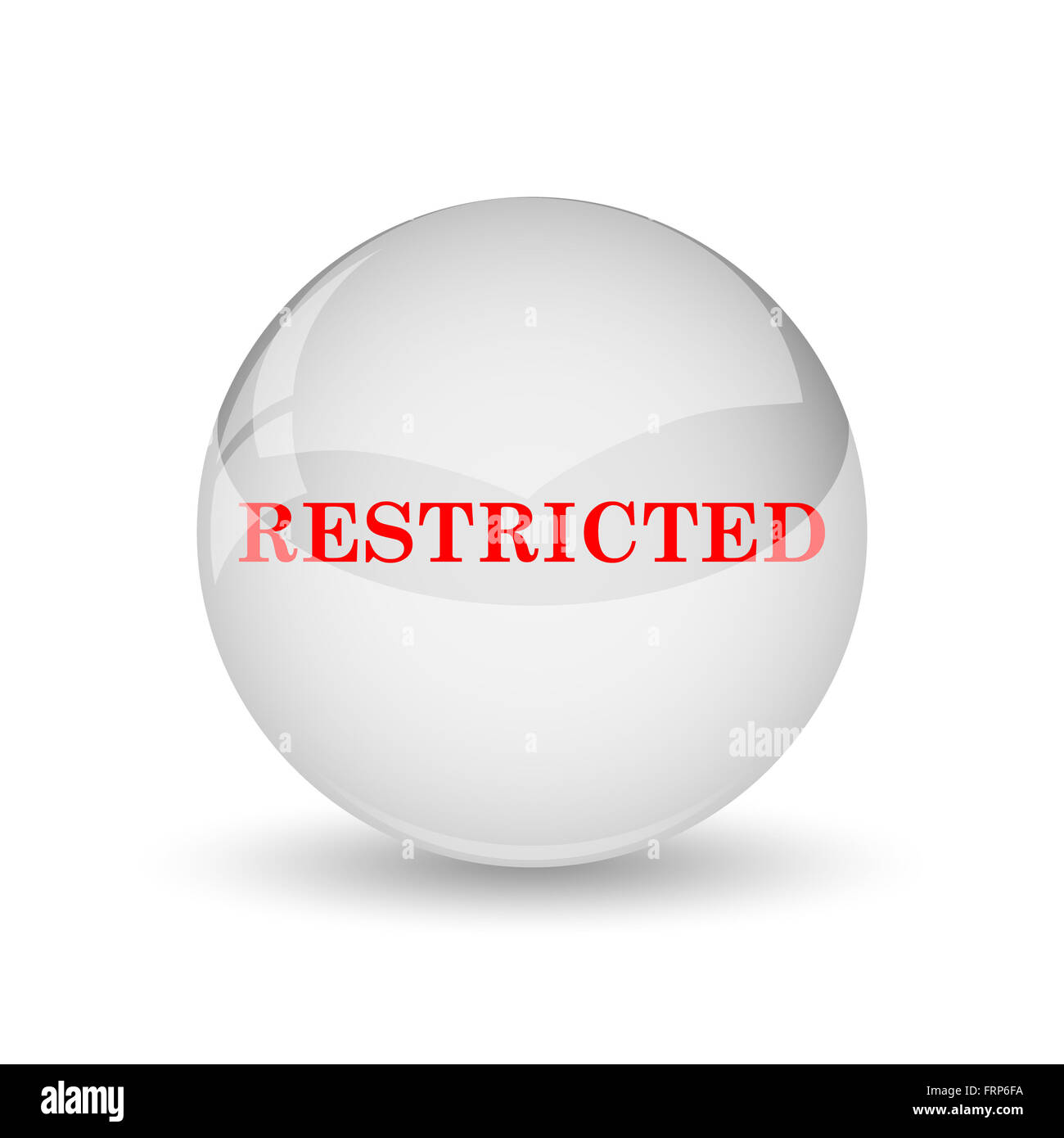 Restricted icon. Internet button on white background Stock Photo - Alamy