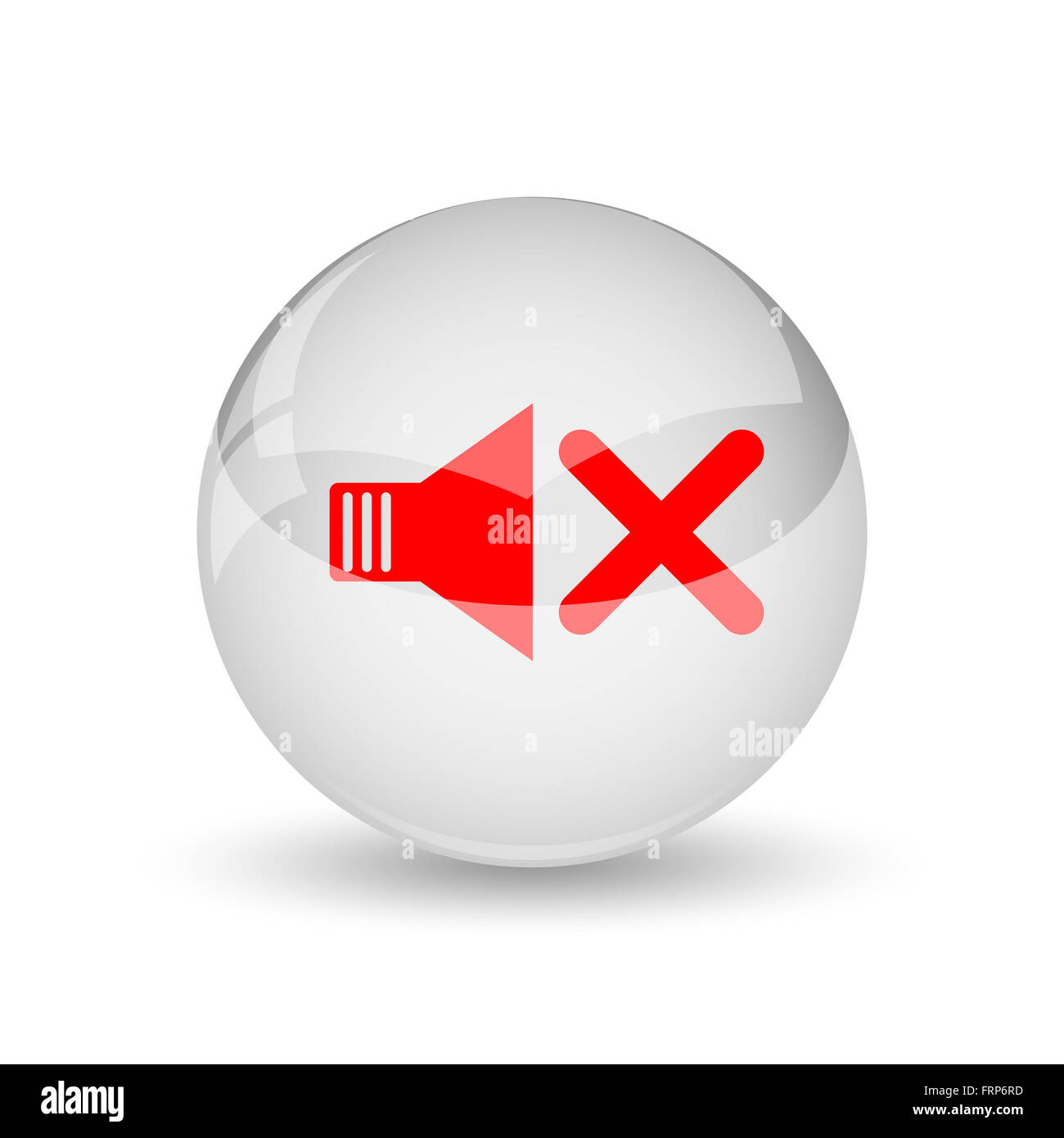 No sound icon. Internet button on white background Stock Photo - Alamy
