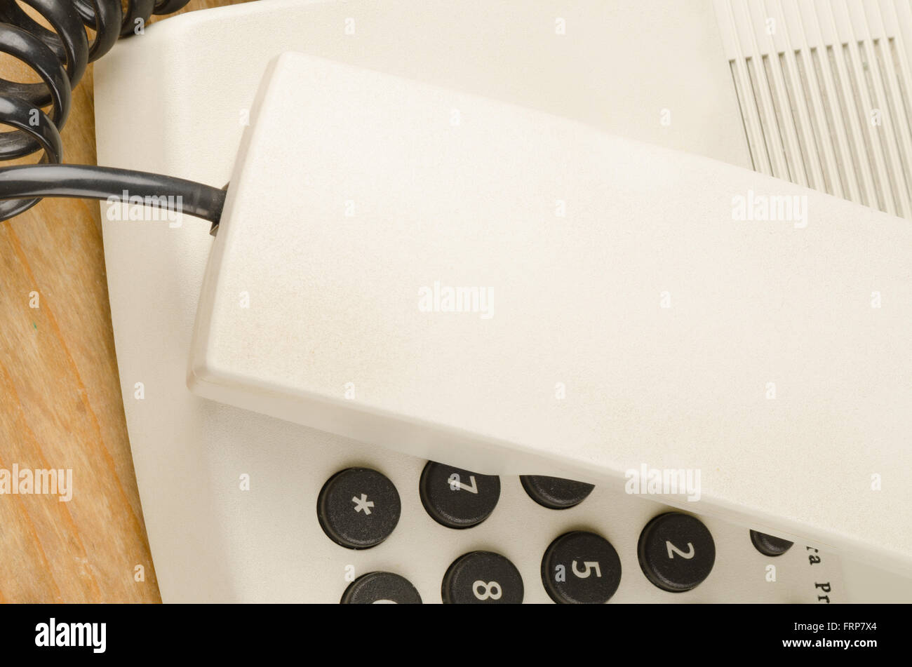 Corded telephone headset Stock Photo Alamy