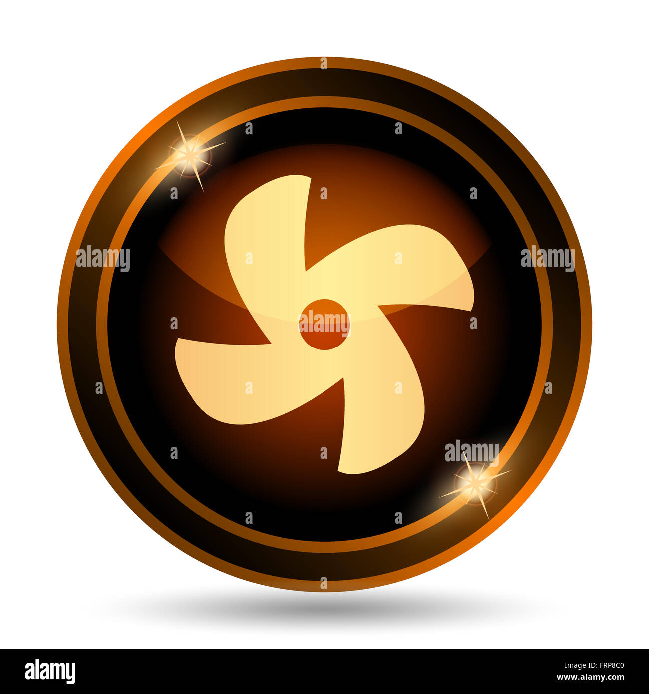 Fan icon. Internet button on white background Stock Photo - Alamy