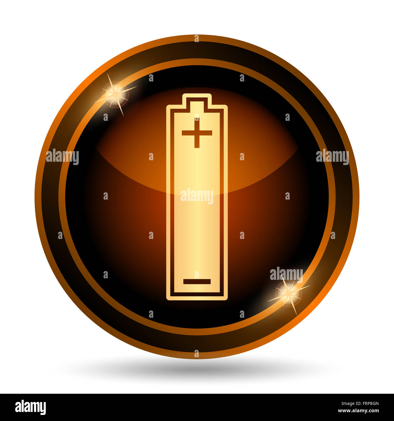 Battery icon. Internet button on white background Stock Photo - Alamy
