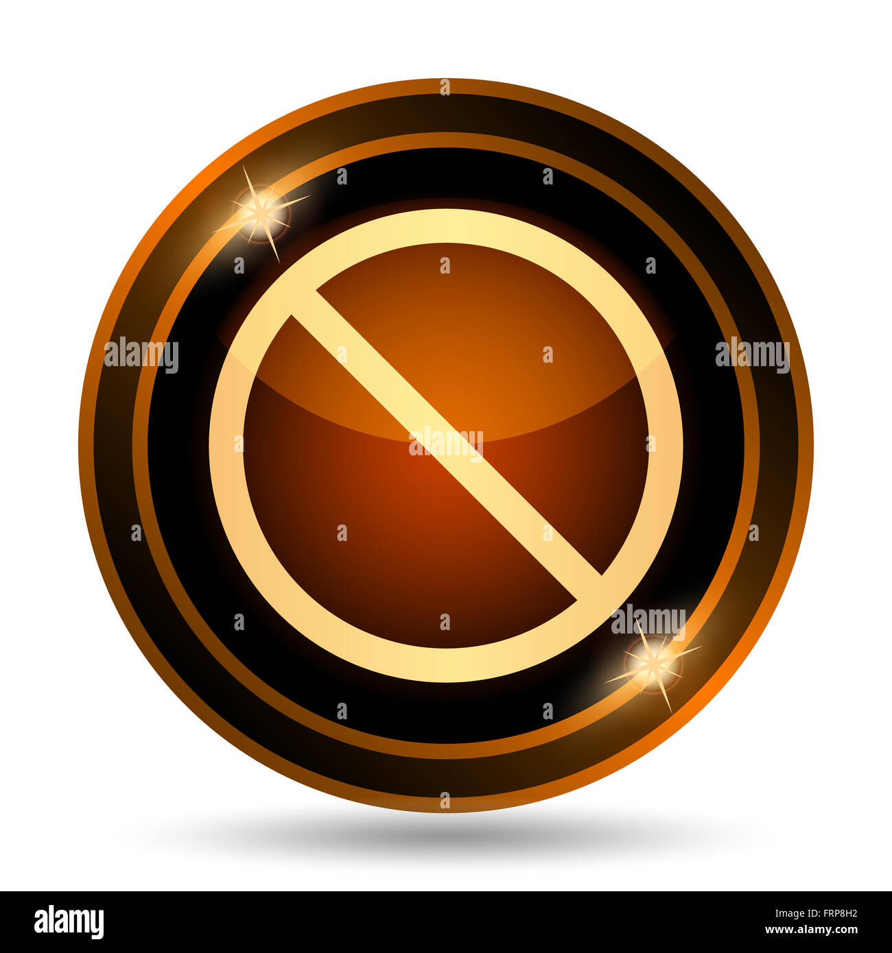 Forbidden icon. Internet button on white background Stock Photo - Alamy