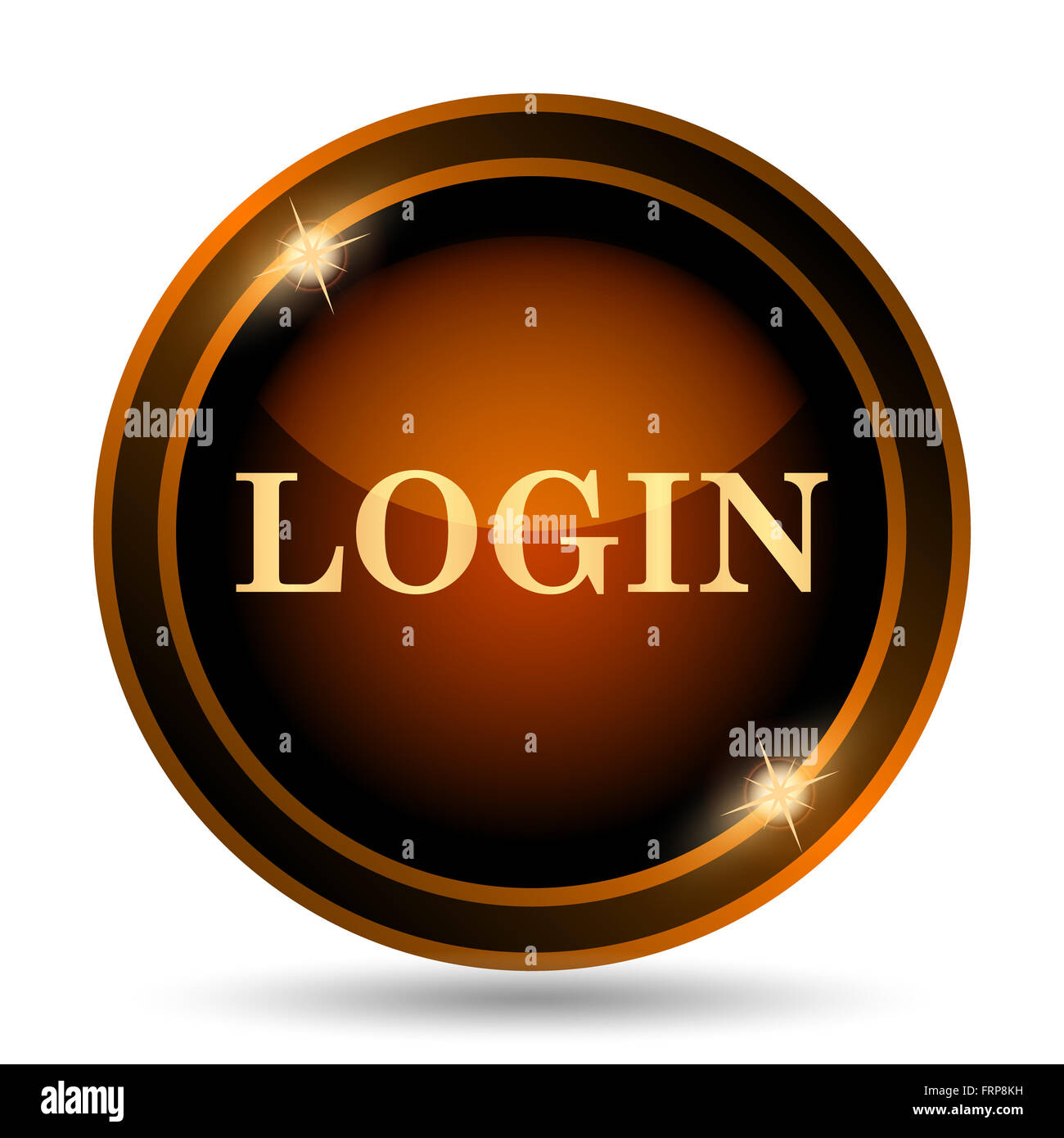 Login icon. Internet button on white background Stock Photo - Alamy