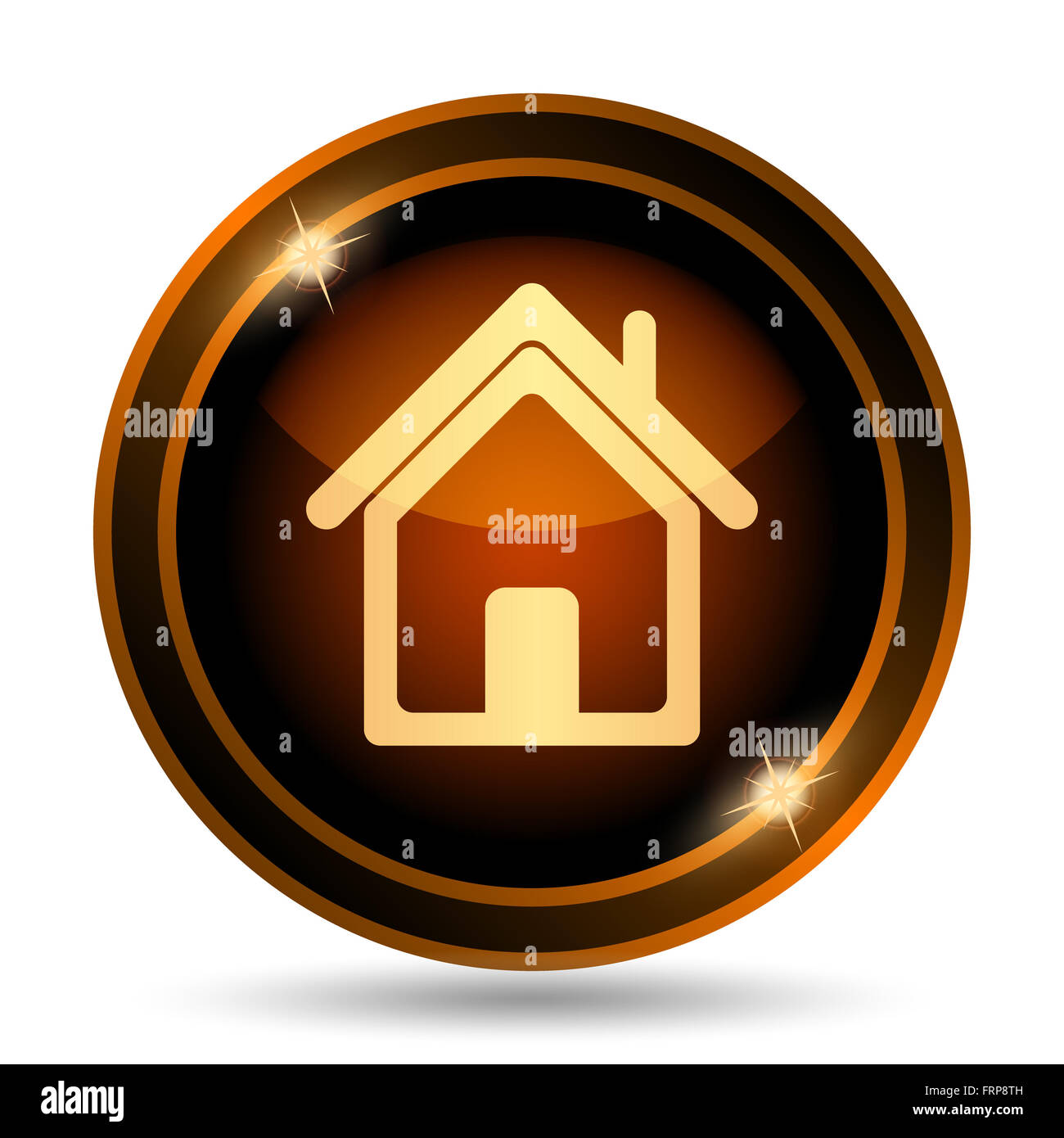 Home icon. Internet button on white background Stock Photo - Alamy