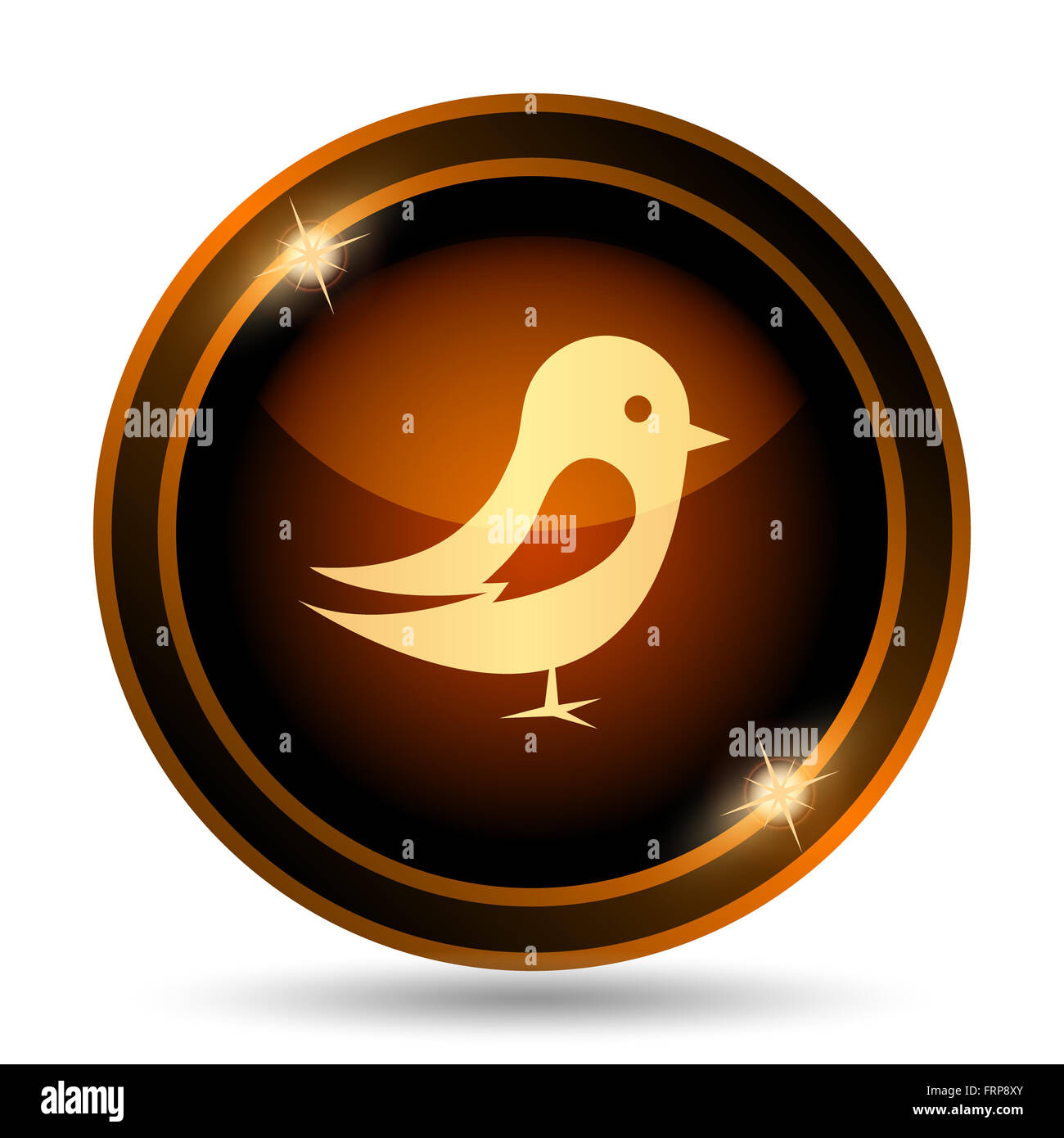 Bird icon. Internet button on white background Stock Photo - Alamy