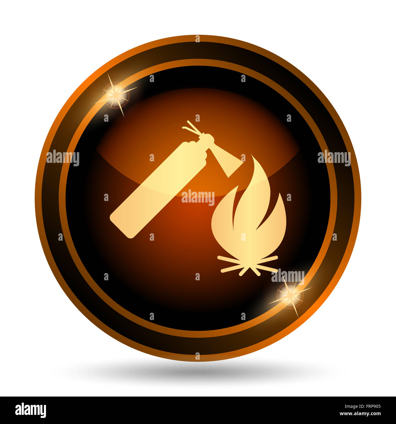 Fire icon. Internet button on white background Stock Photo - Alamy