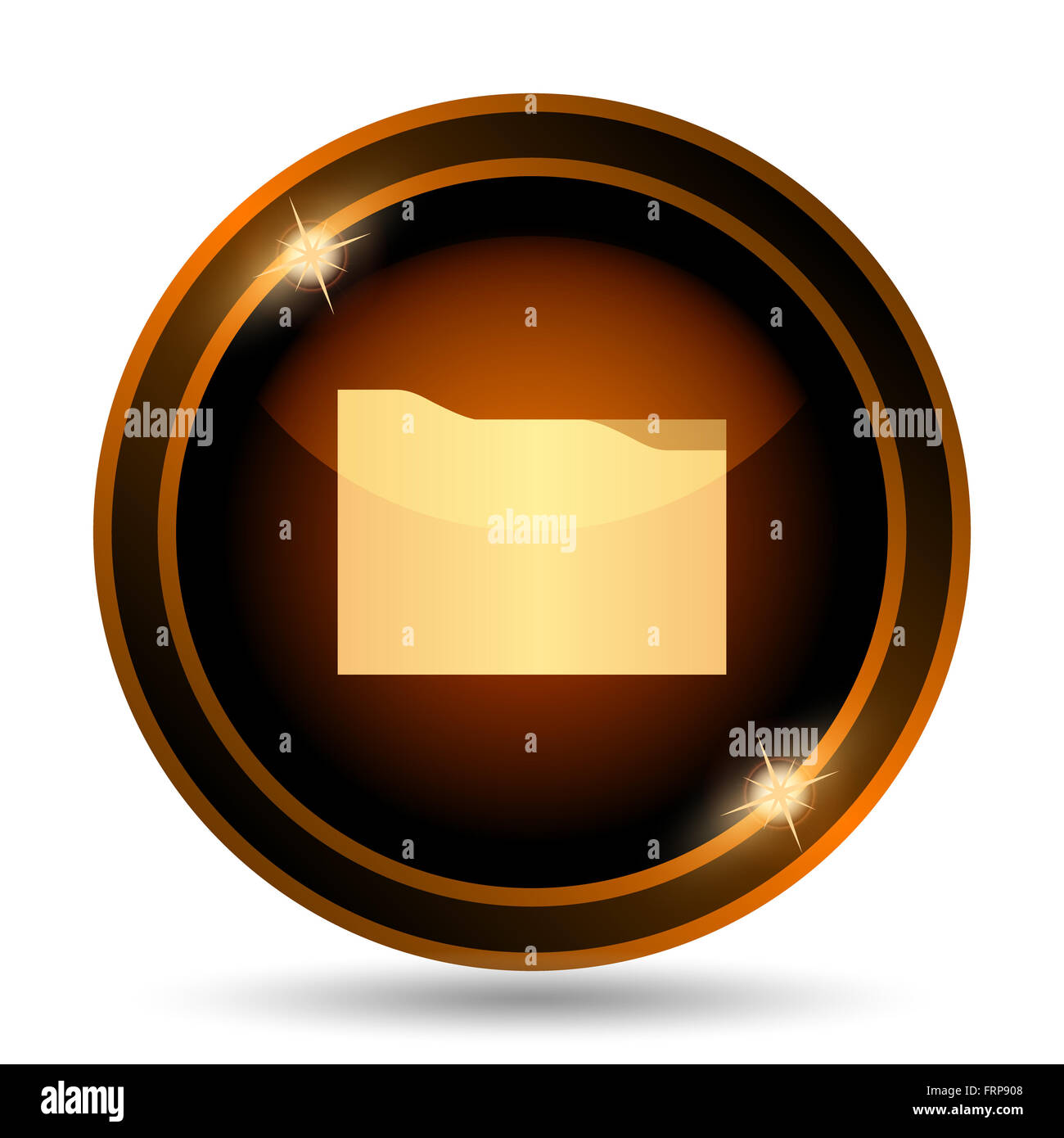 Folder icon. Internet button on white background Stock Photo - Alamy