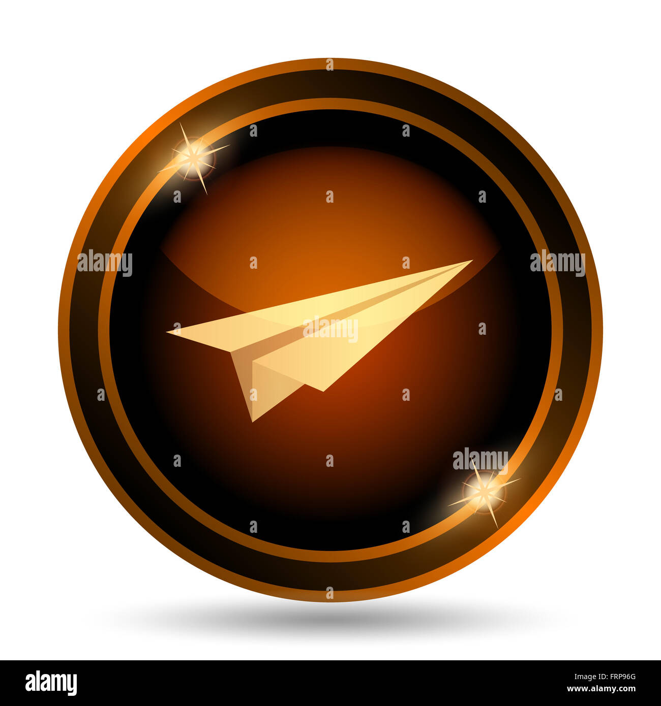 Paper plane icon. Internet button on white background Stock Photo - Alamy