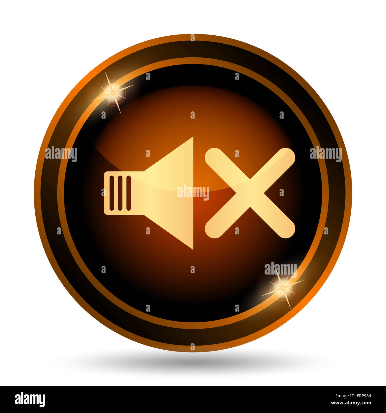 No sound icon. Internet button on white background Stock Photo - Alamy