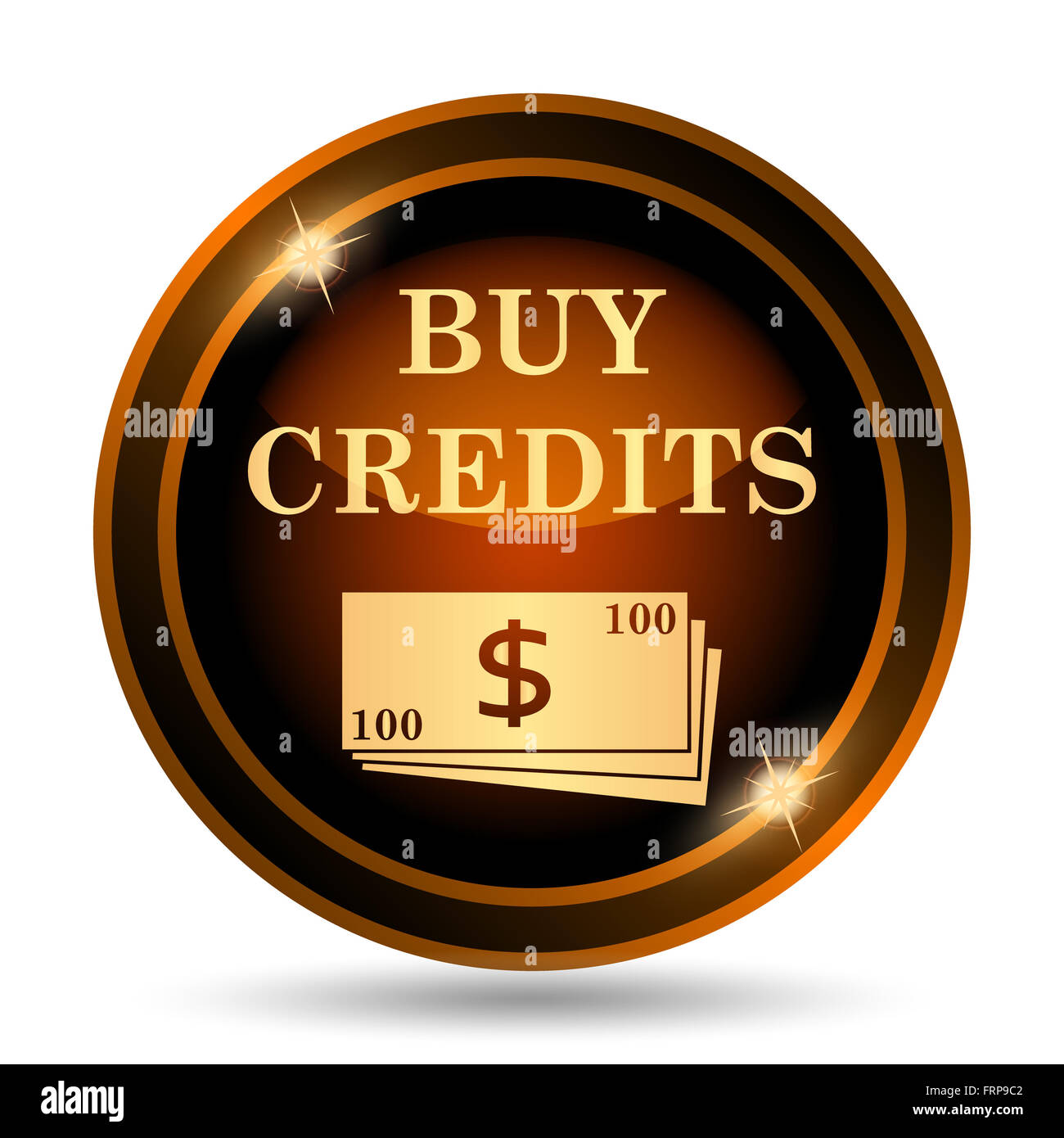 Buy credits icon. Internet button on white background Stock Photo - Alamy