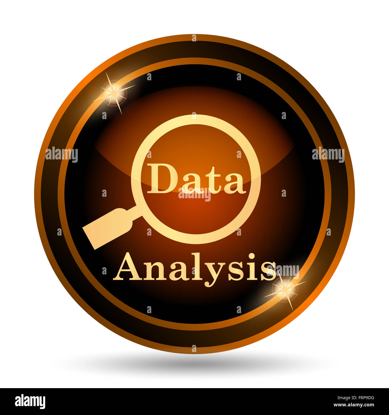 Data analysis icon. Internet button on white background Stock Photo - Alamy