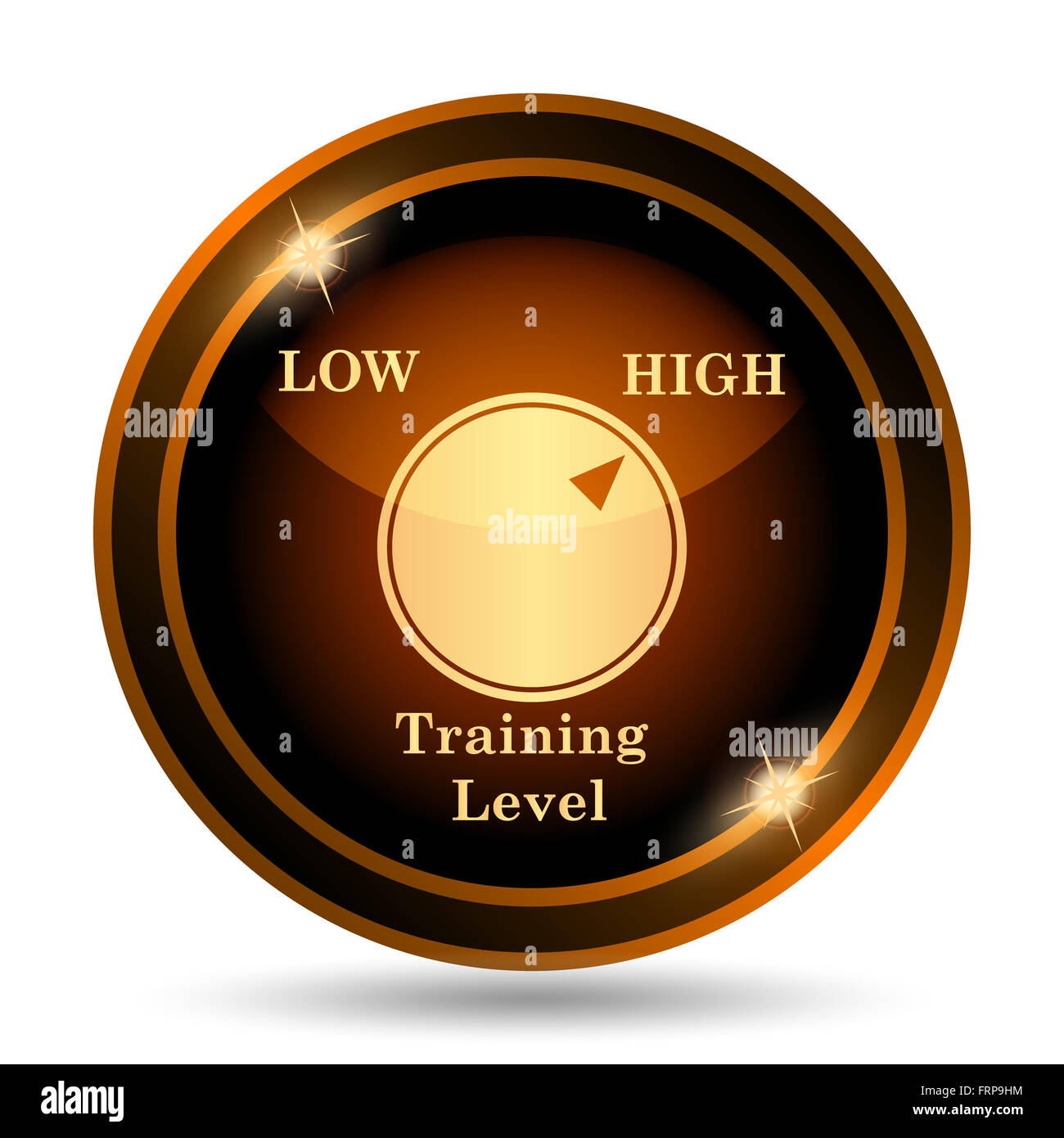 Training level icon. Internet button on white background Stock Photo ...