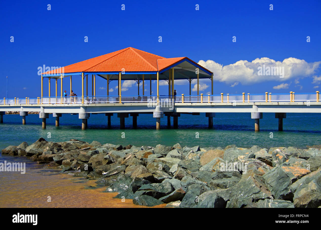 redcliffe pier, moreton bay, brisbane, australia Stock Photo Alamy