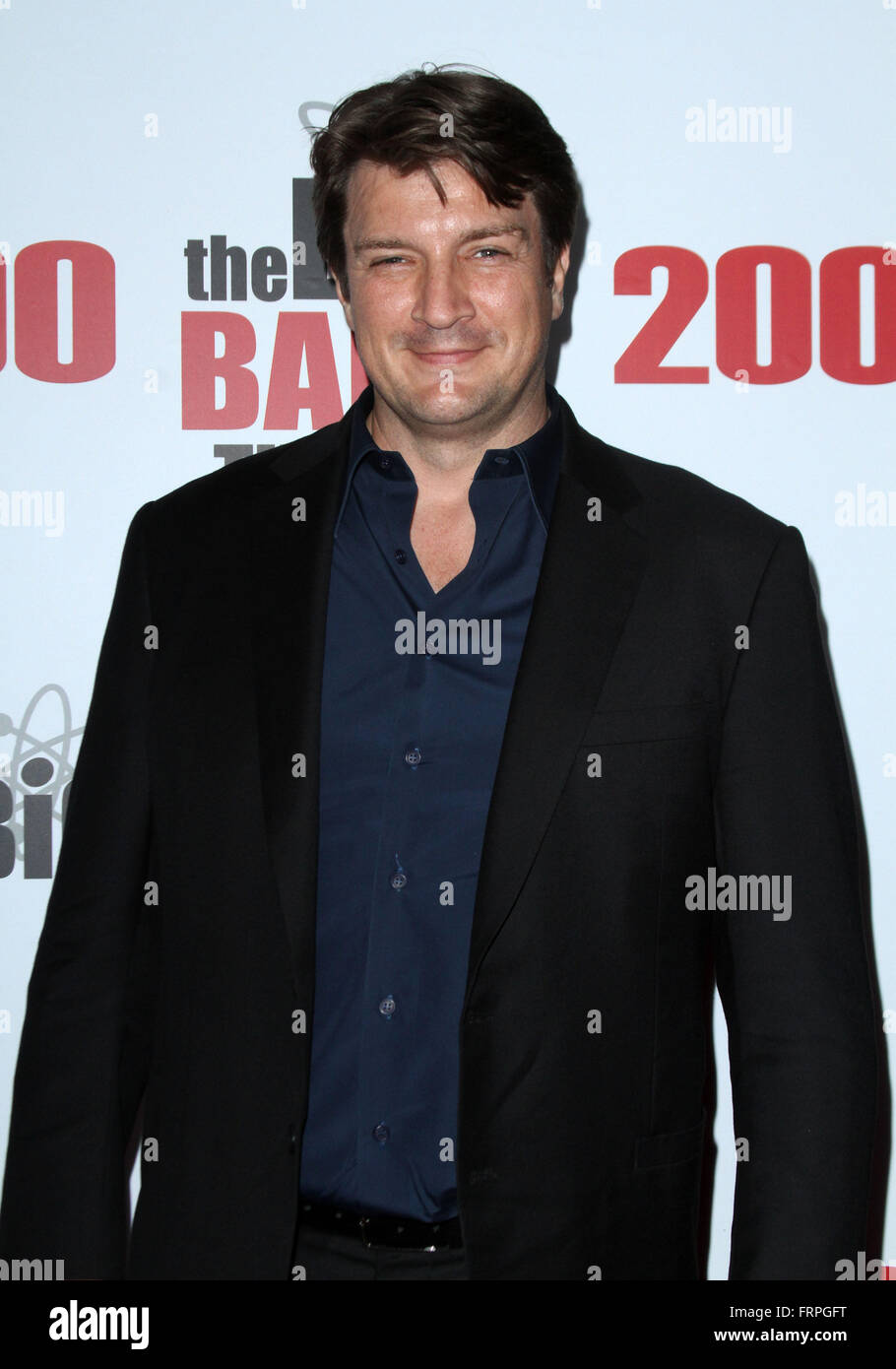 The Big Bang Theory 200th episode party held at Vibiana Arrivals Featuring Nathan Fillion
