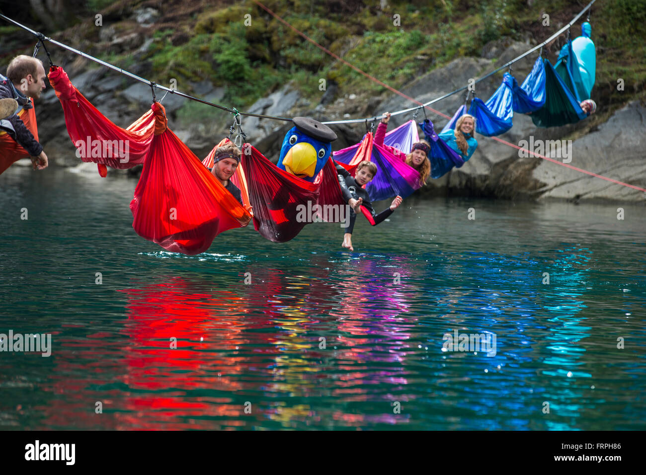 Rainbow Hammock Stock Photo