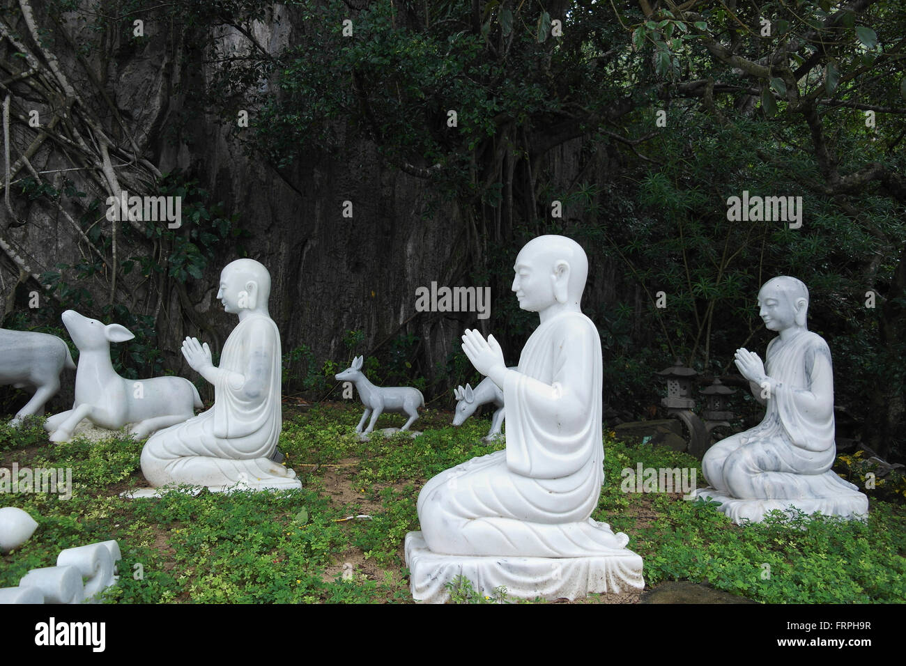 Marble mountain Buddha statues Vietnam Stock Photo Alamy