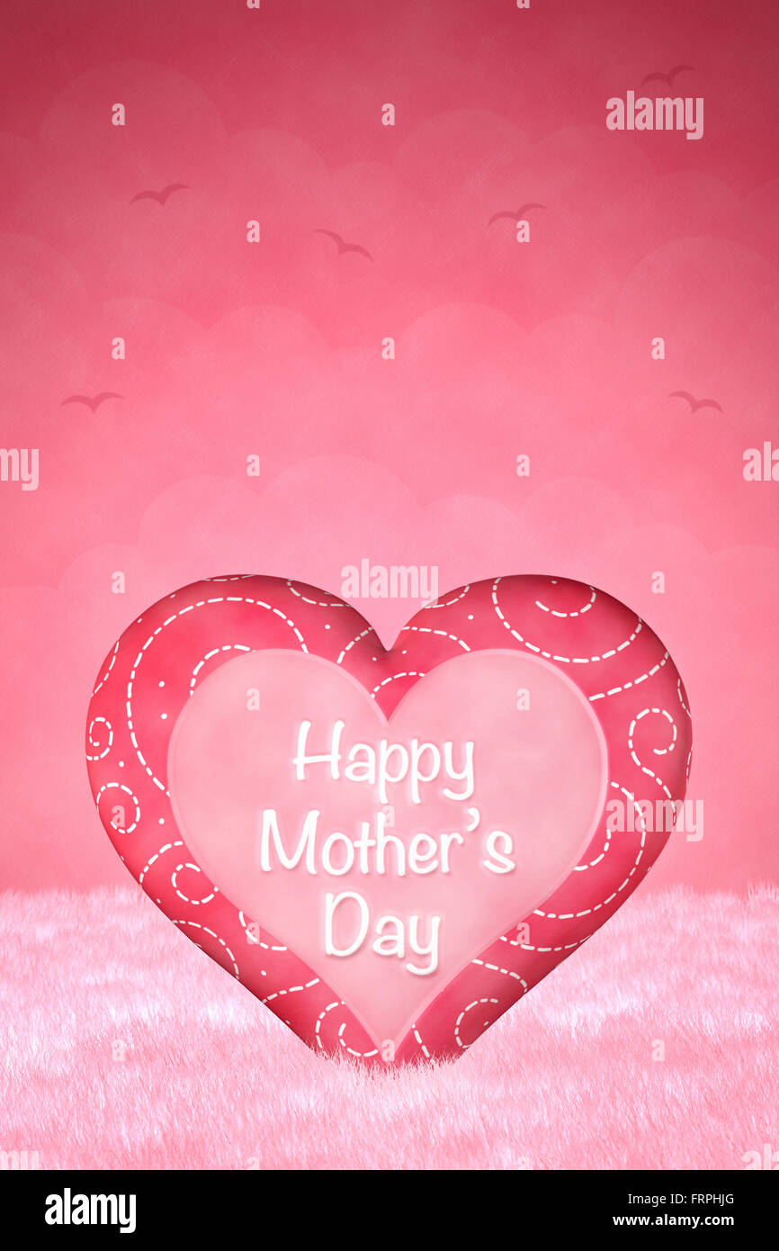 Cute little heart for Mother's Day on a dreamy, pink background Stock ...