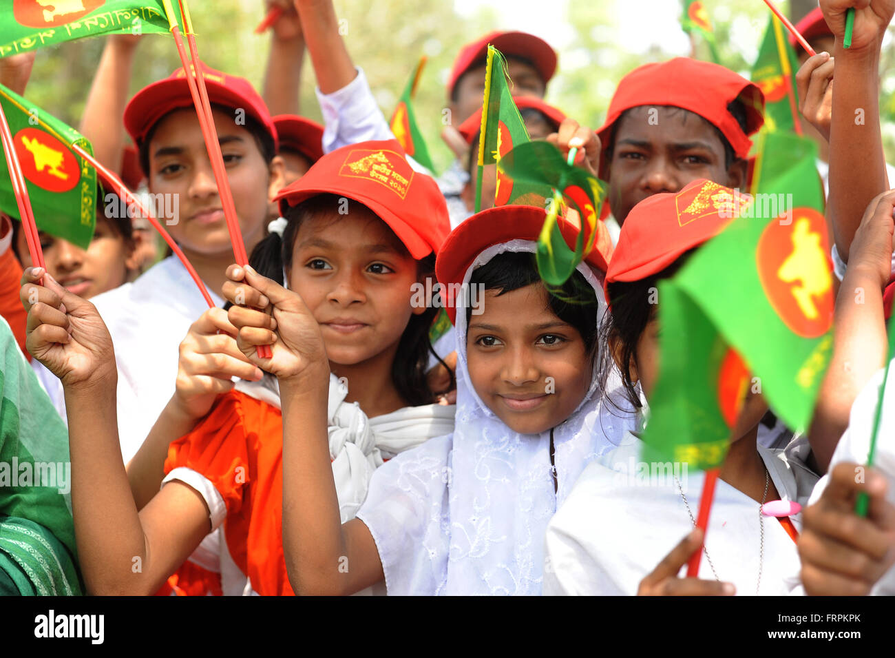 Dhaka, Bangladesh. March 23, 2016. Celebration National Flag festival ...