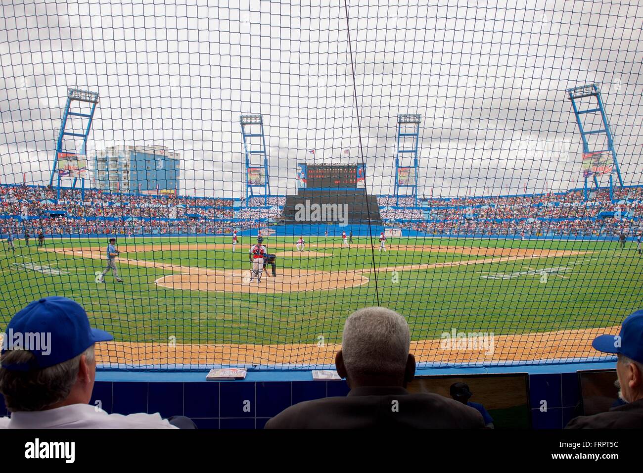 Exhibition baseball game between the Cuban National Baseball Team and