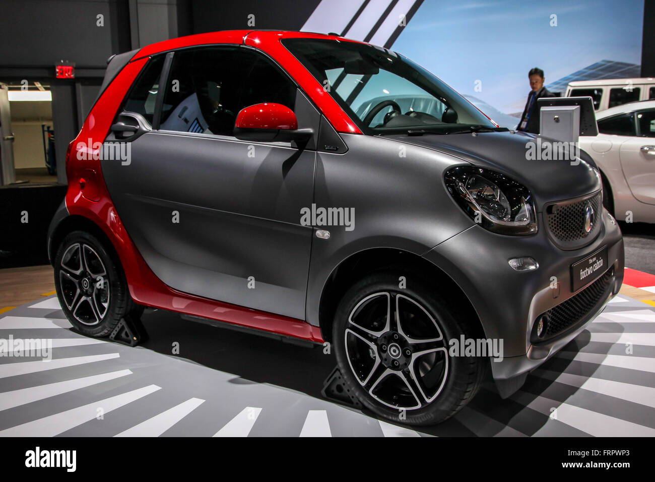 New York, NY, USA - 23 March 2016. A Mercedes Smart Fortwo cabrio