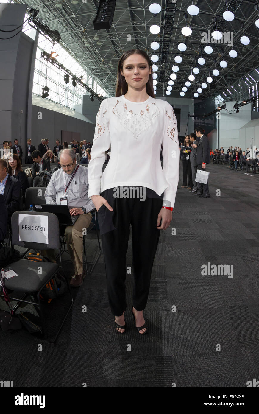 New York, USA. 23rd March, 2016. Coco Rocha attends presentation of ...