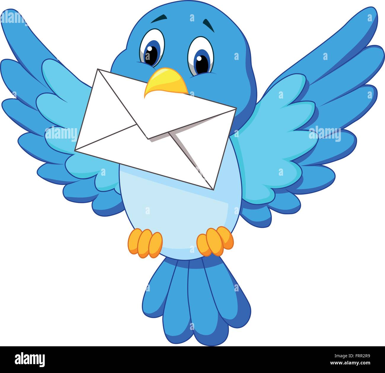 Cute bird delivering letter Stock Vector Image & Art Alamy