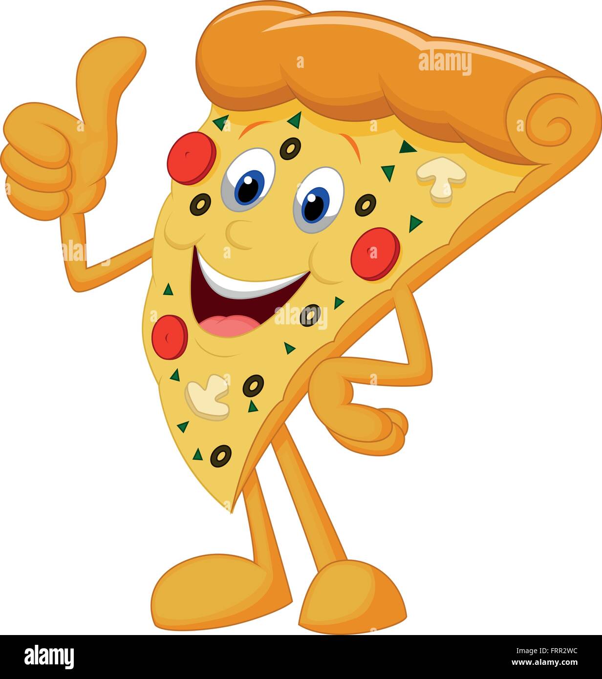 Pizza cartoon with thumb up Stock Vector Image & Art - Alamy