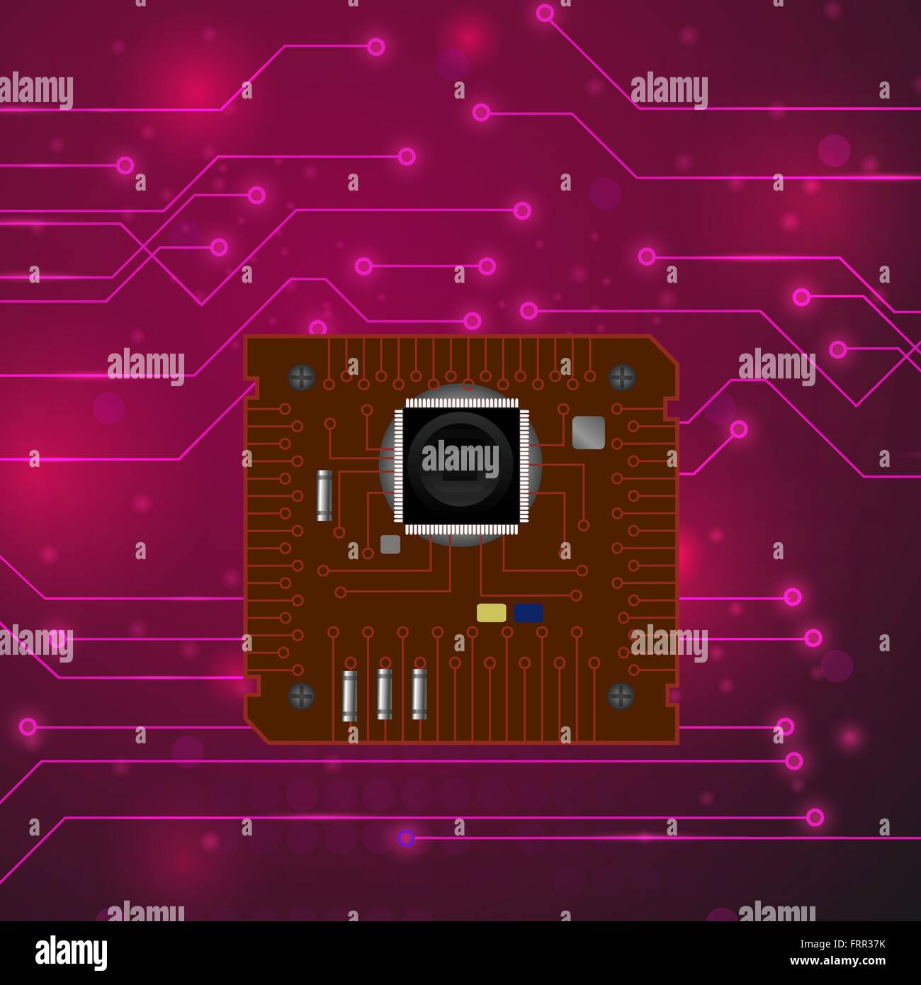 Modern Computer Technology Red Background Stock Vector Image & Art - Alamy