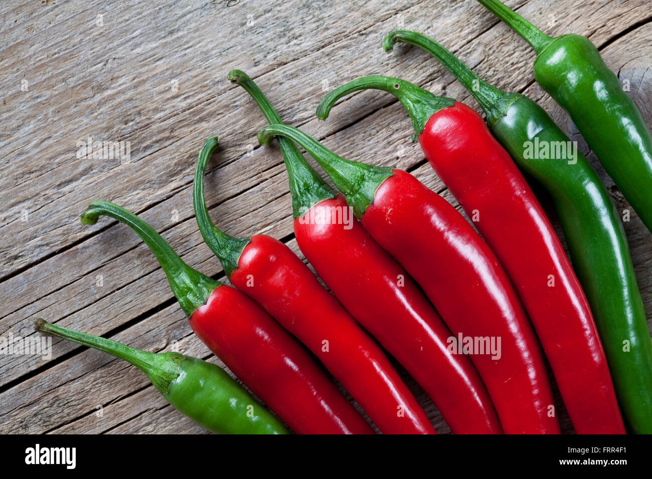 Fresh and Dried Chili Pepper Stock Photo