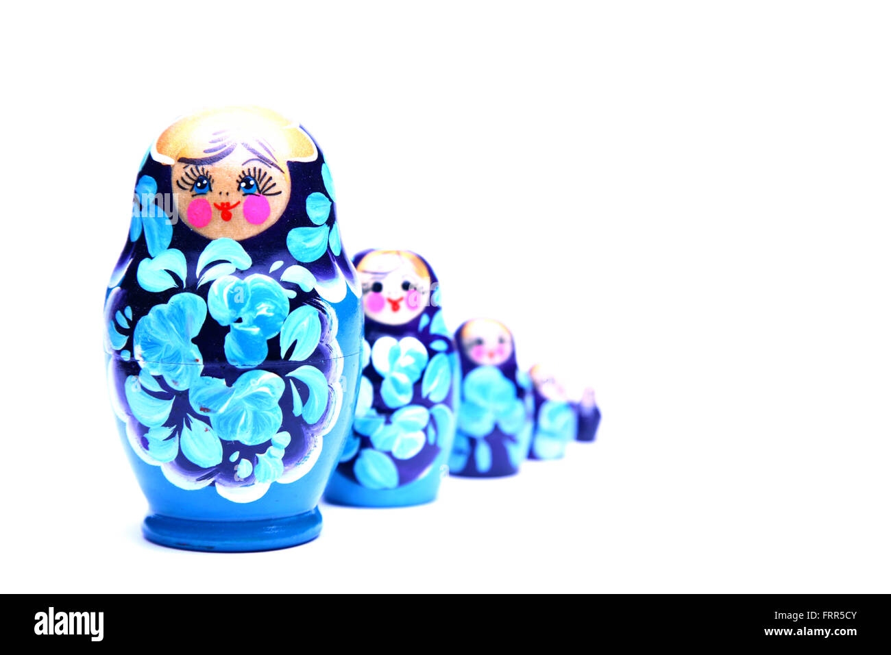 russian nesting dolls (babushka) in line Stock Photo Alamy