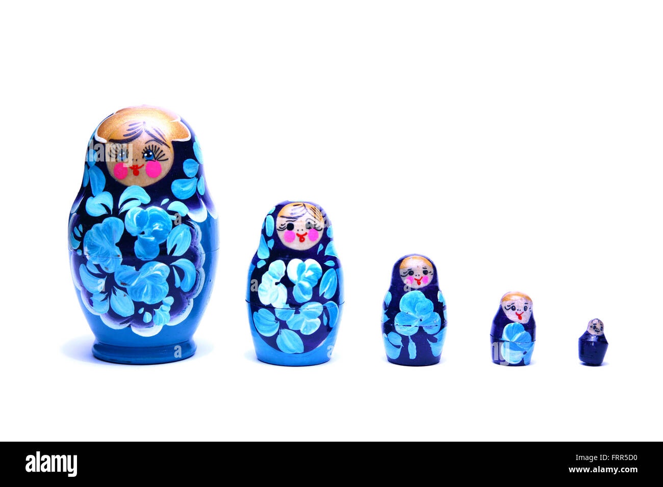 russian nesting dolls (babushka) in line Stock Photo Alamy