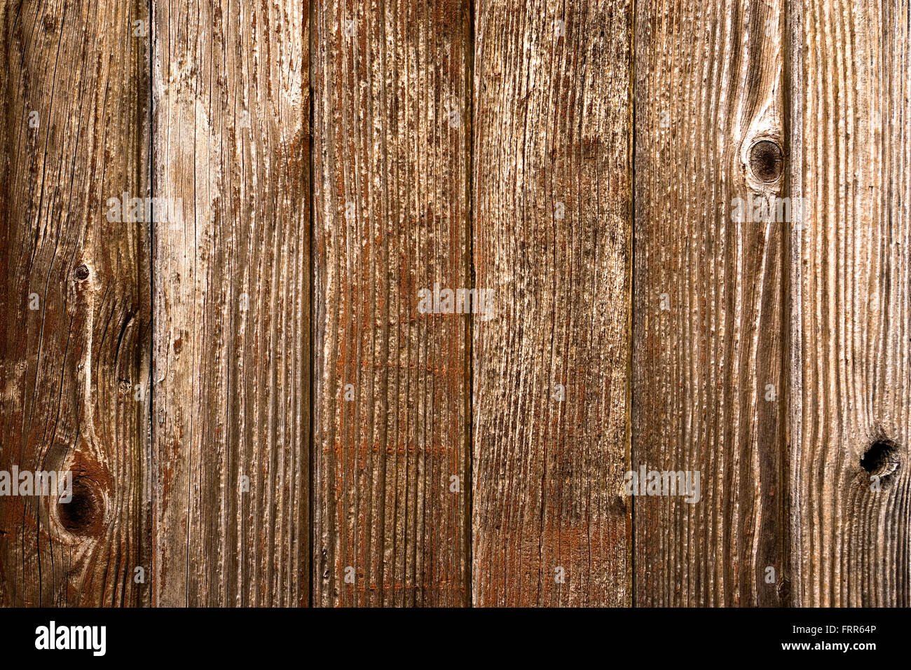 the brown wood texture of a door with natural patterns Stock Photo